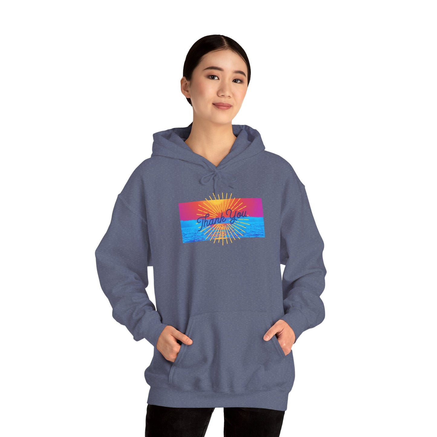 Warm Sunrise Rainbow Graphic Hoodie