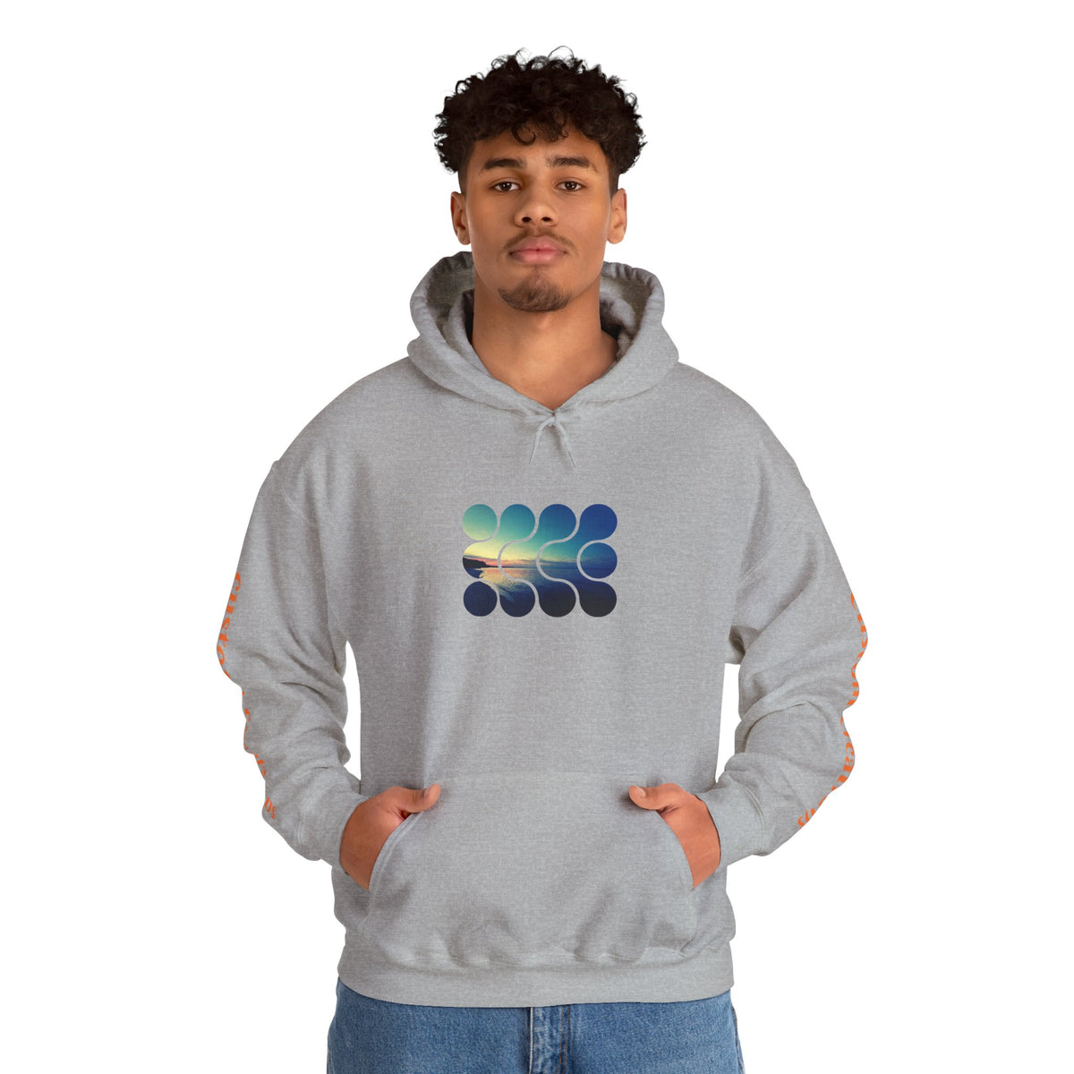 Cool Teal Deep Sea Graphic Hoodie
