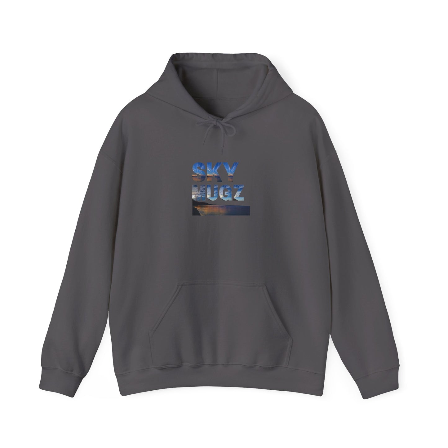 Scenic Lake Swirling Clouds Graphic Hoodie