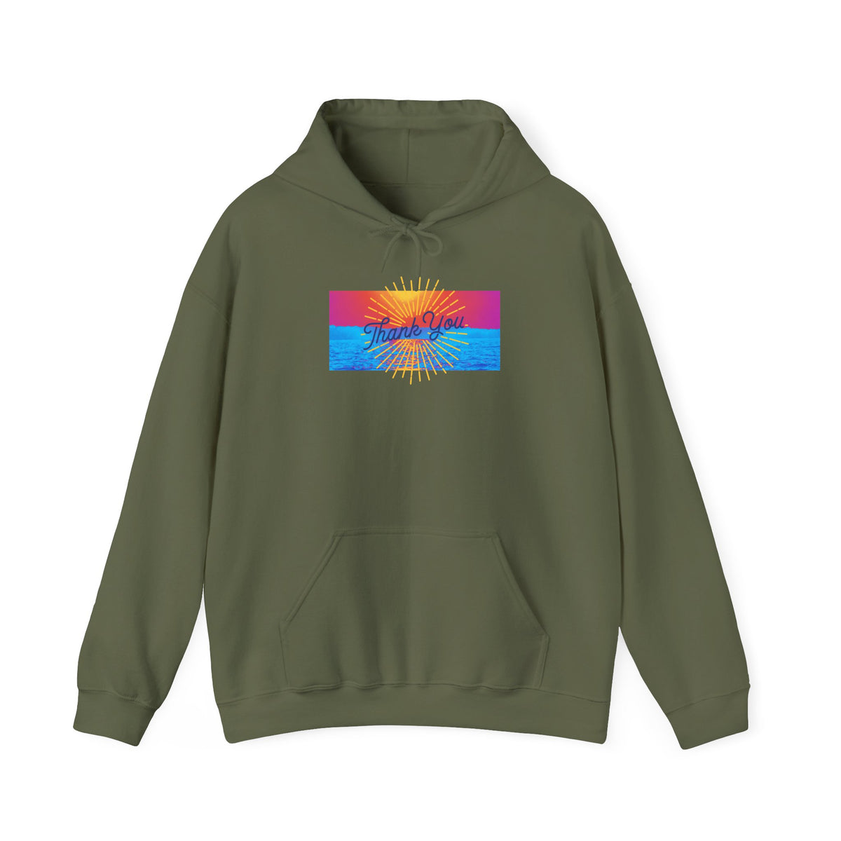 Warm Sunrise Rainbow Graphic Hoodie
