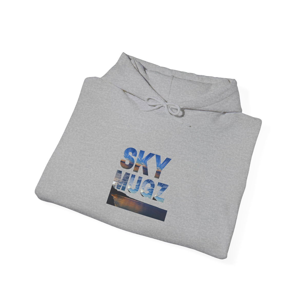 Scenic Lake Swirling Clouds Graphic Hoodie
