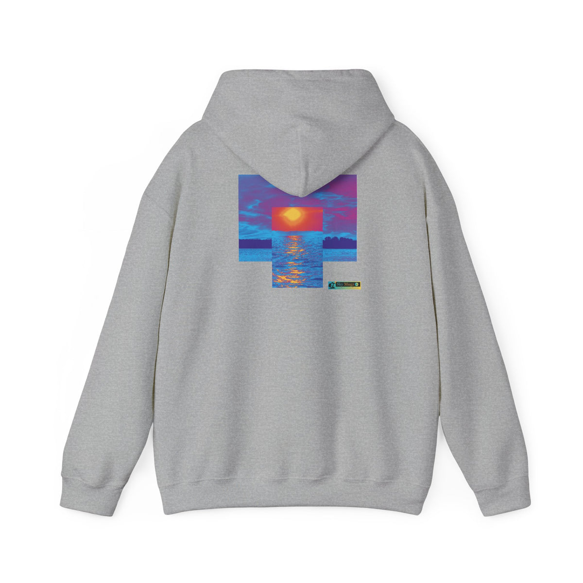 Painterly Sunset Over Water Graphic Hoodie