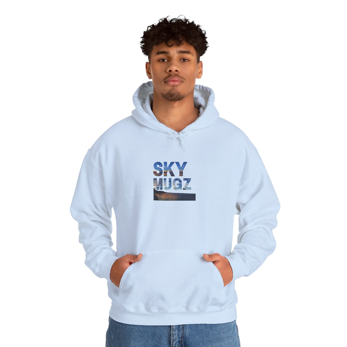 Sunset Horizon Block Letter Graphic Hoodie