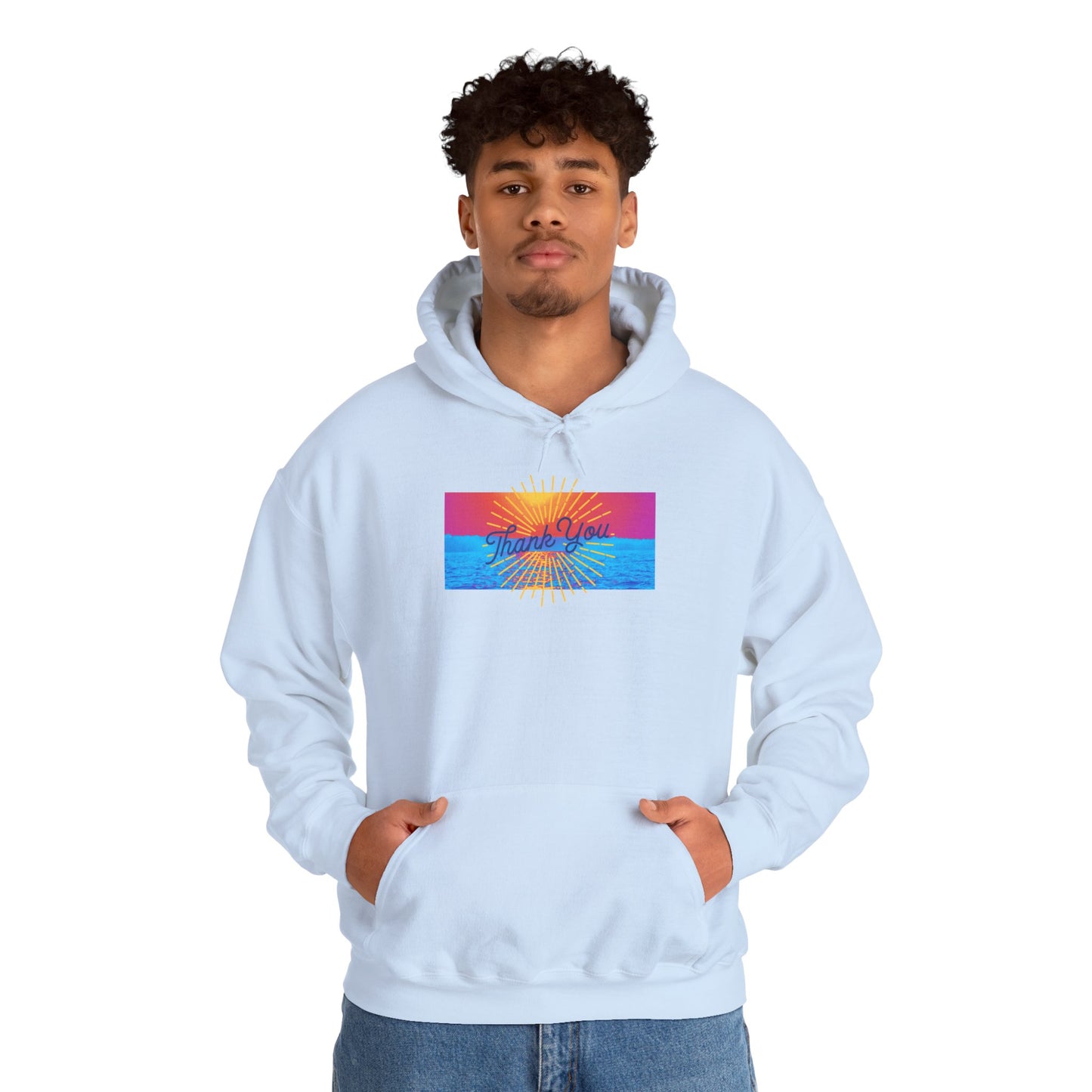 Warm Sunrise Rainbow Graphic Hoodie