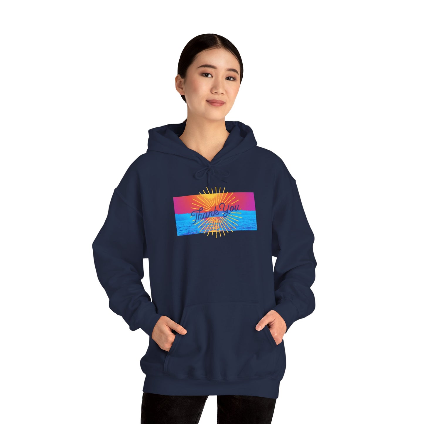 Warm Sunrise Rainbow Graphic Hoodie