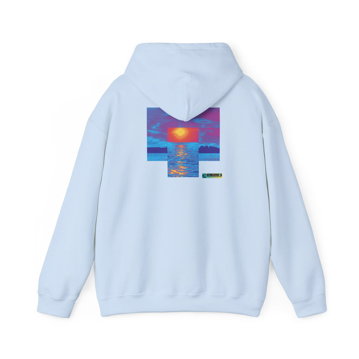 Painterly Sunset Over Water Graphic Hoodie