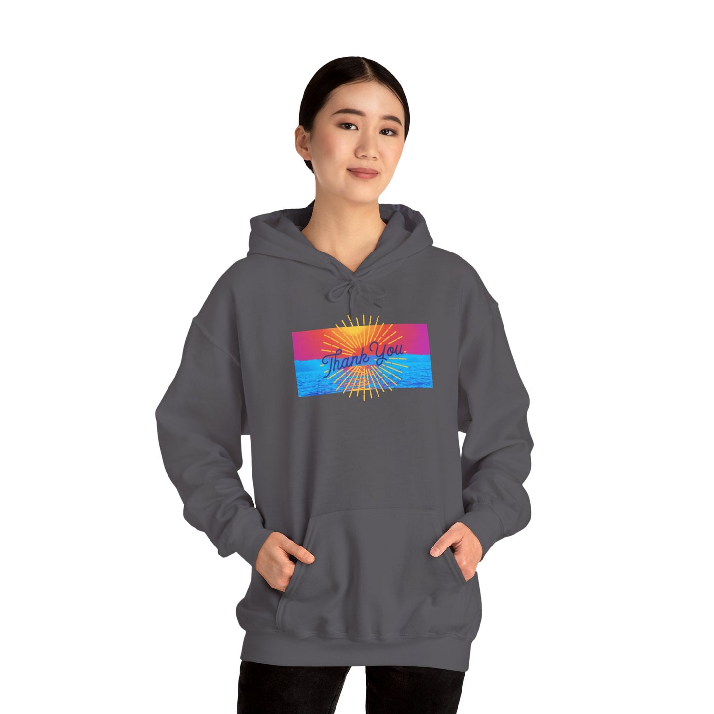 Warm Sunrise Rainbow Graphic Hoodie