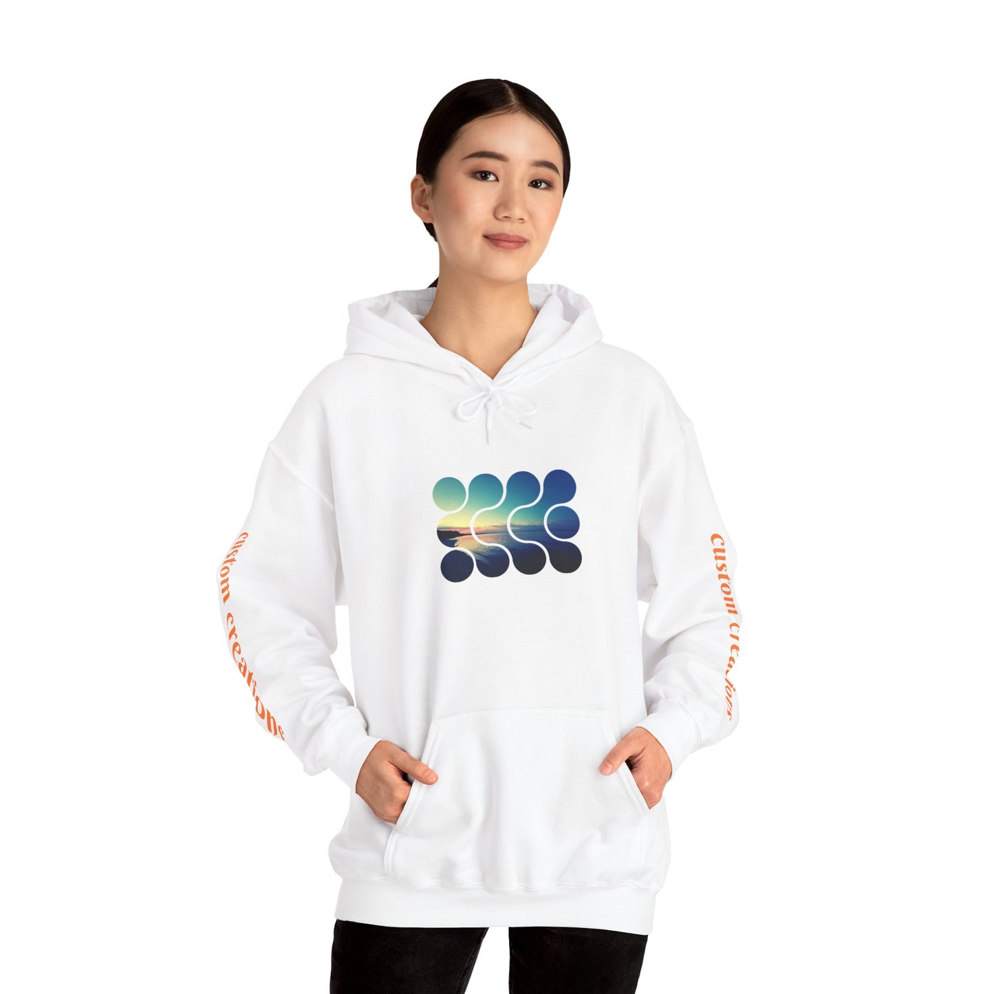 Cool Teal Deep Sea Graphic Hoodie