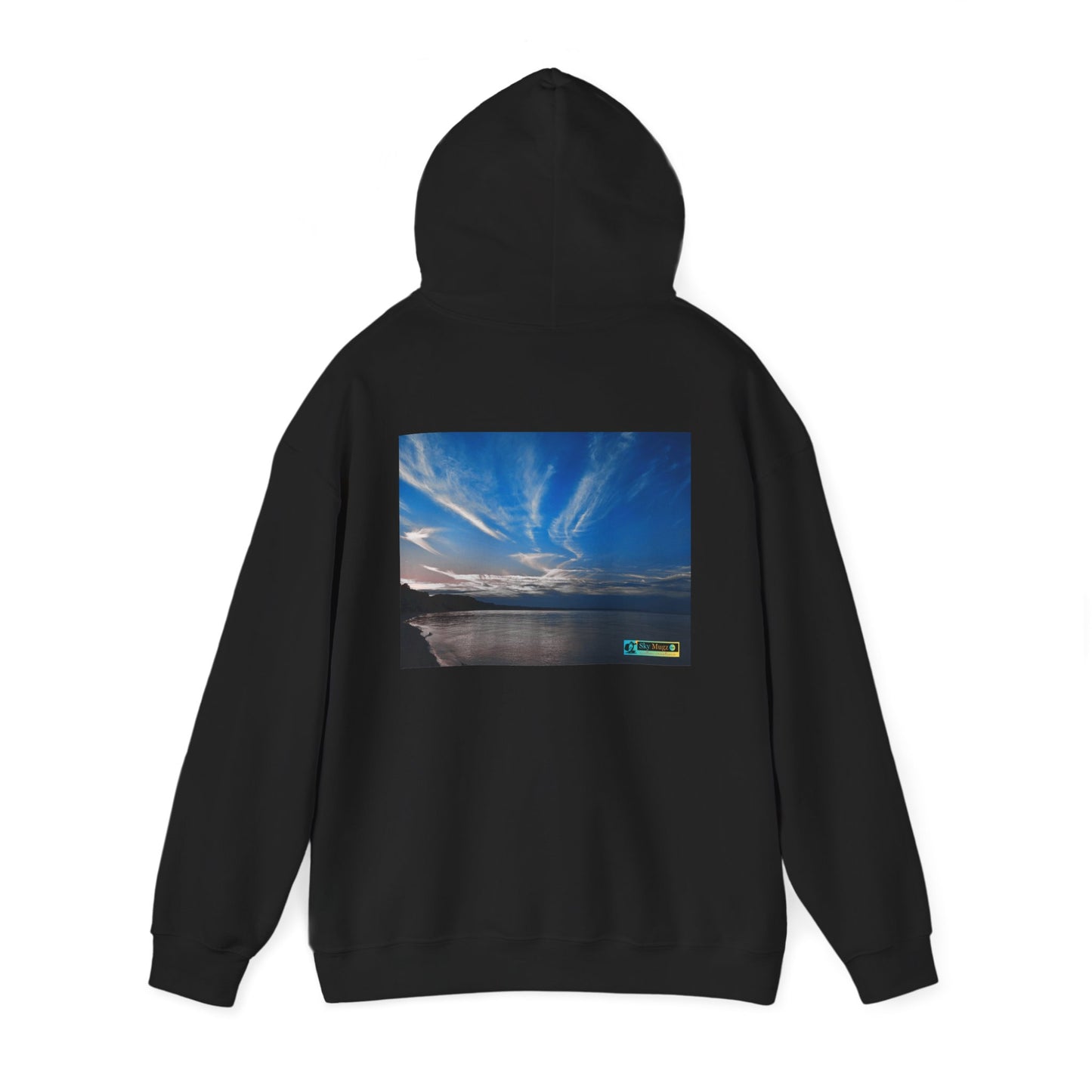 Scenic Lake Swirling Clouds Graphic Hoodie