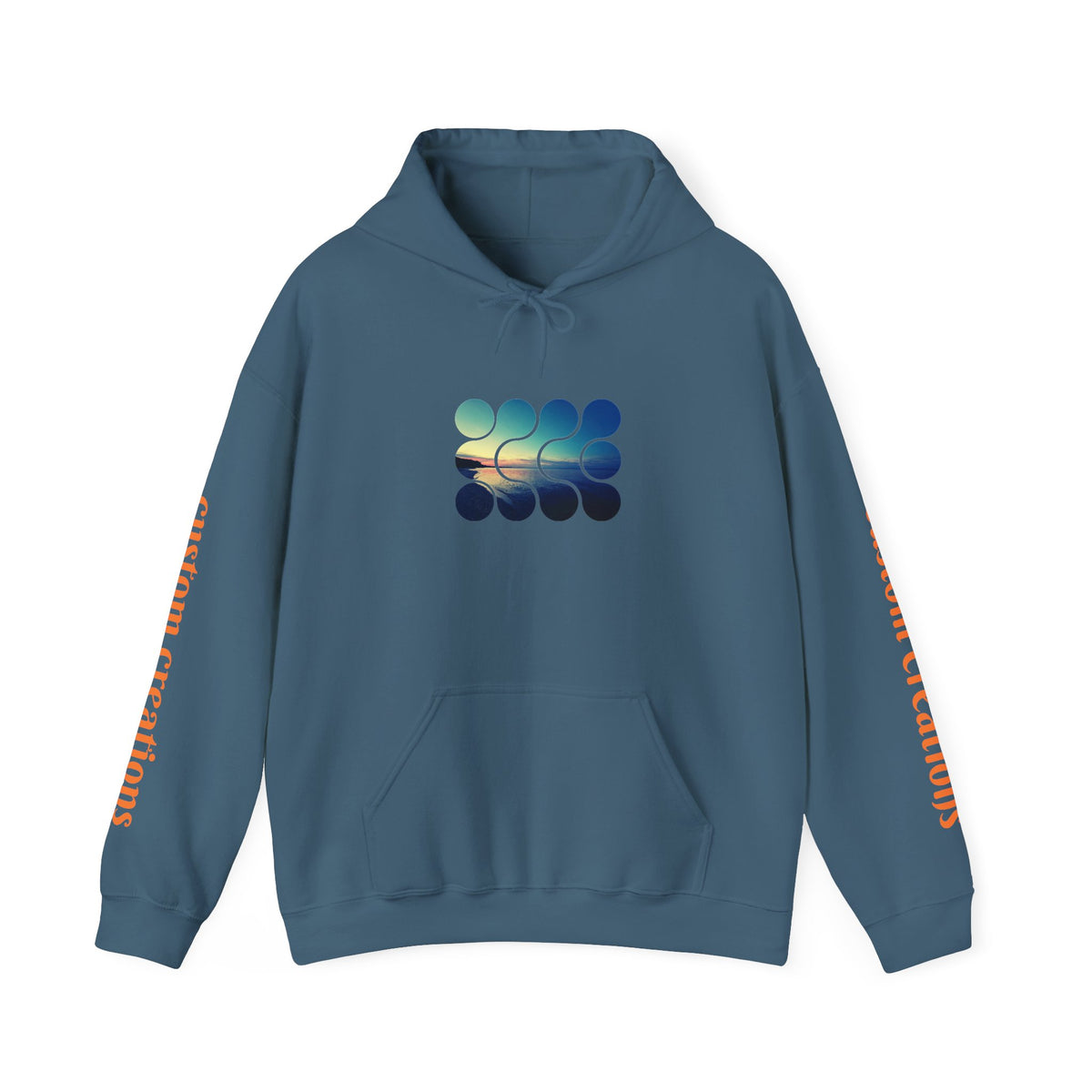 Cool Teal Deep Sea Graphic Hoodie
