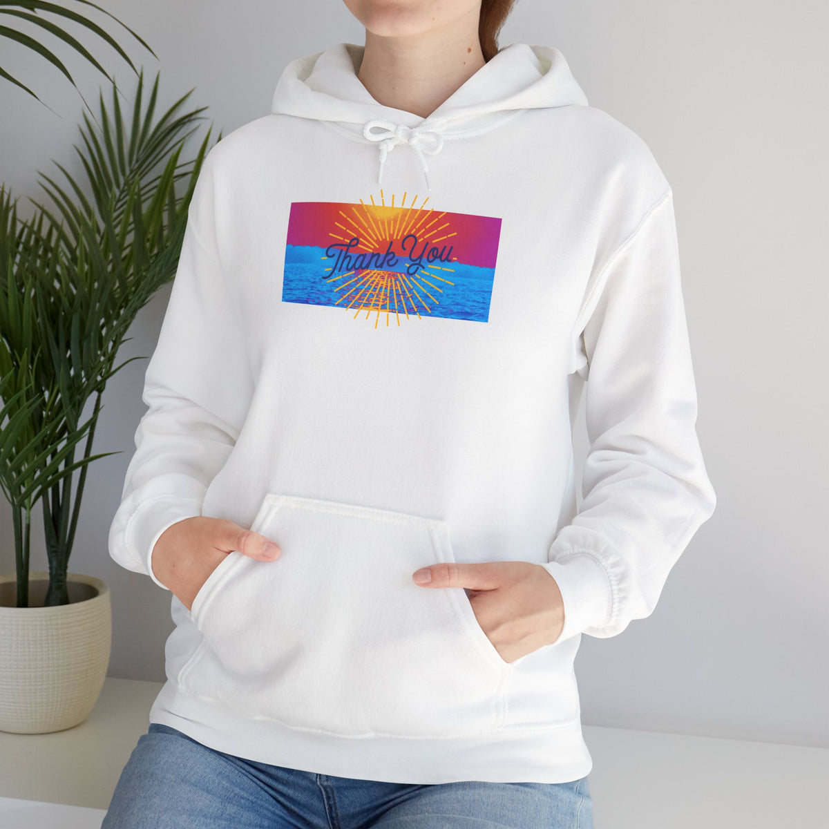 Warm Sunrise Rainbow Graphic Hoodie