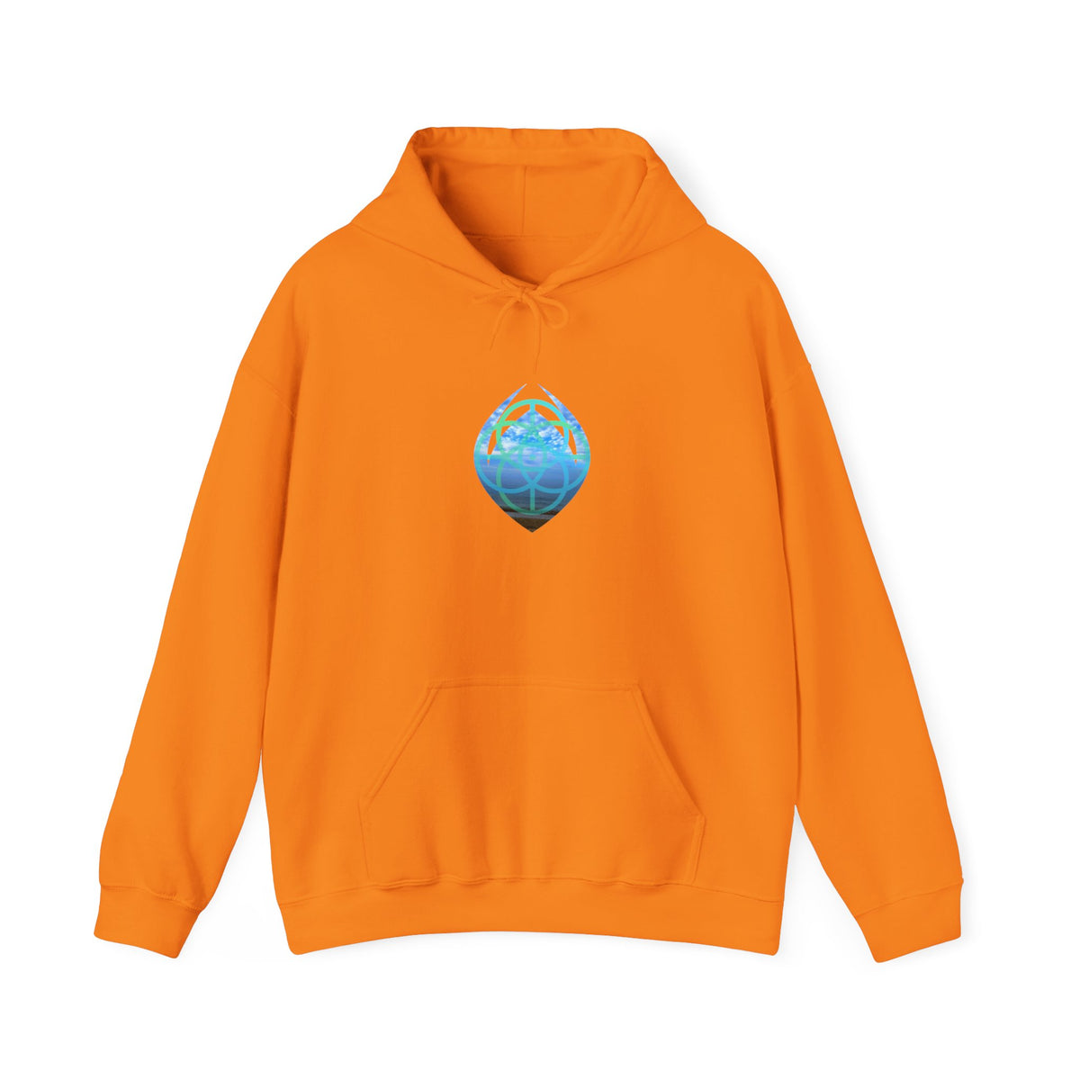 Blue Water Globe Droplet Graphic Hoodie