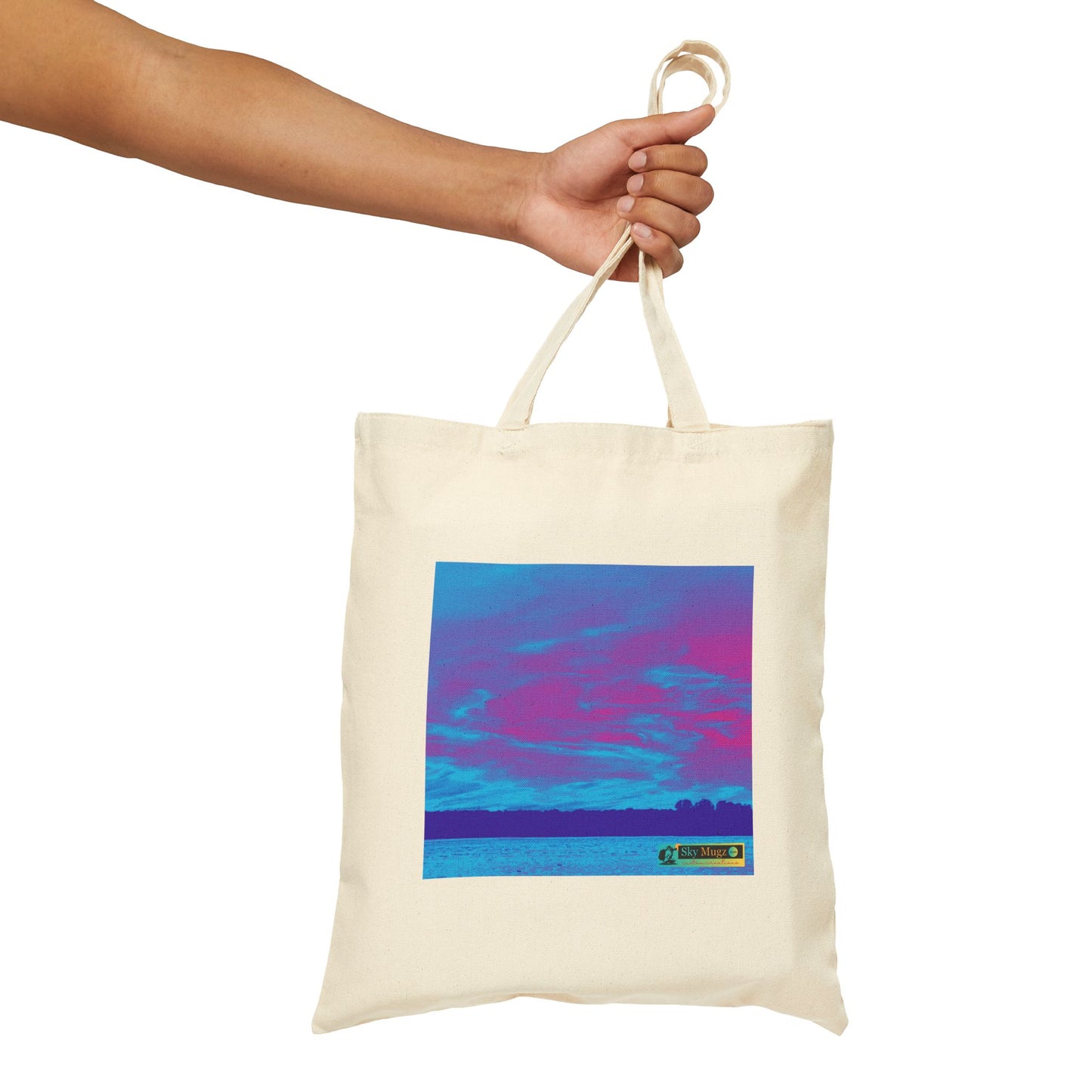 Sunset Ocean Canvas Tote — Vibrant Beach Art Cotton Tote