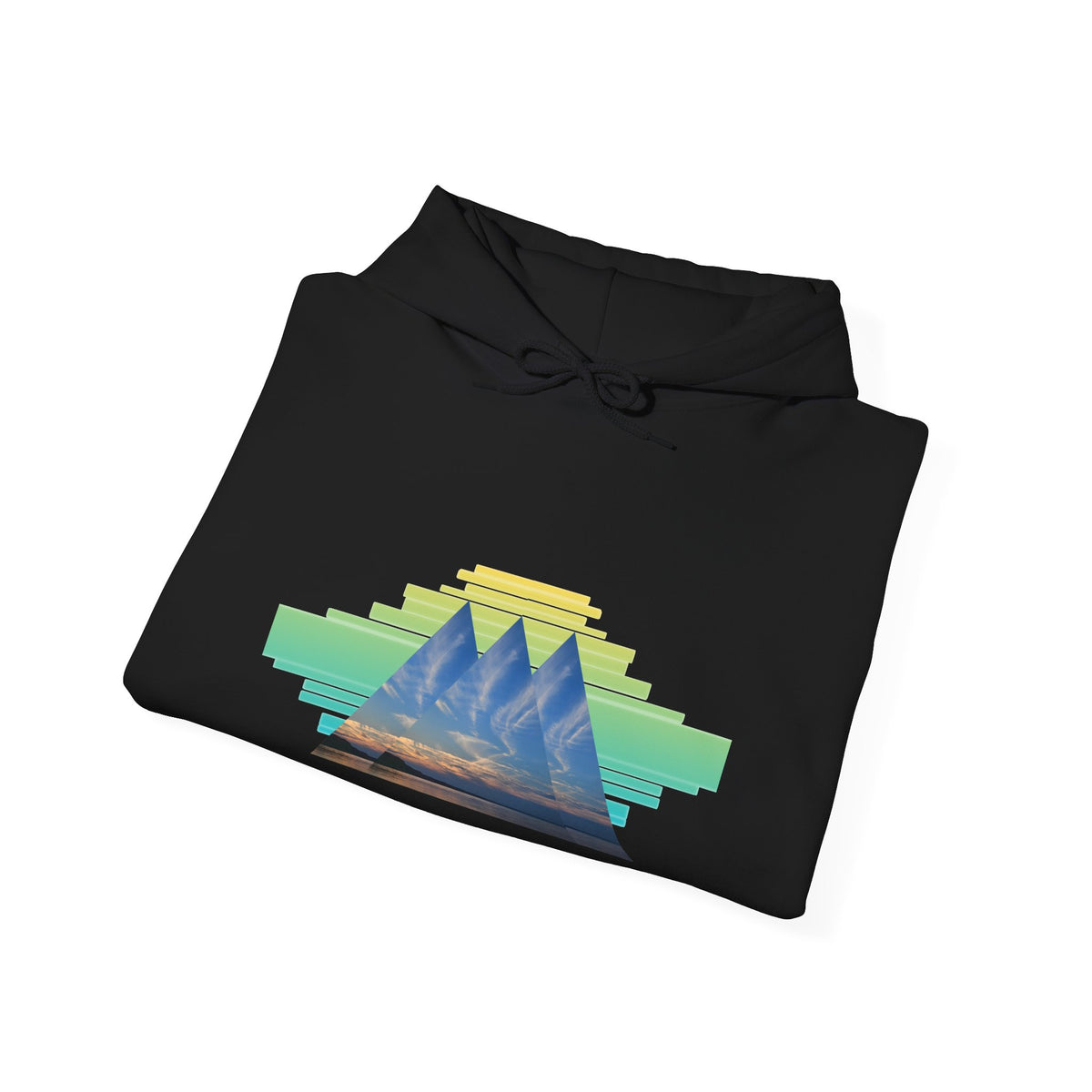 Retro Aztec Pyramid Graphic Hoodie