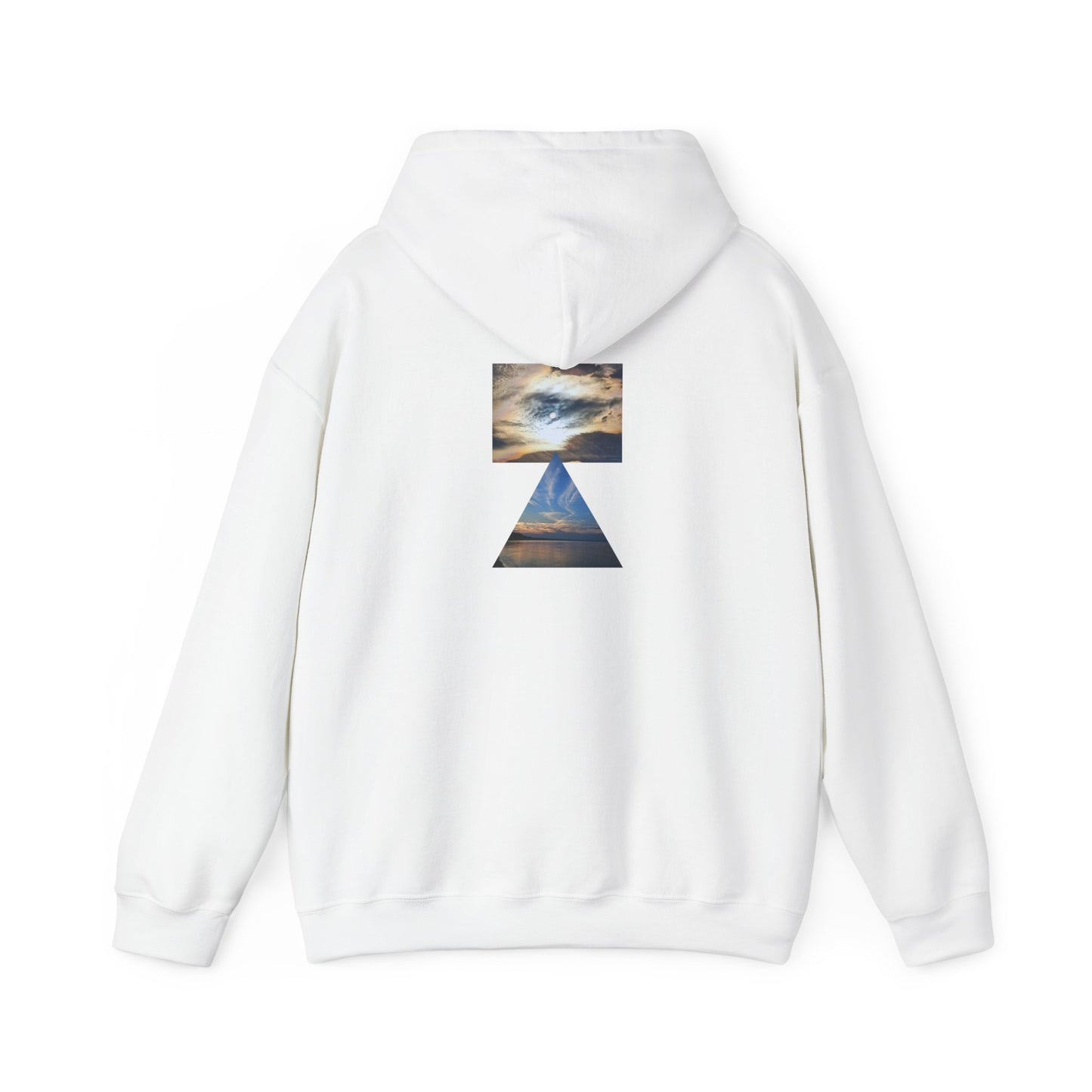 Sky Mugz Sunset Hoodie — Minimal Geometric Beach Photography Pullover