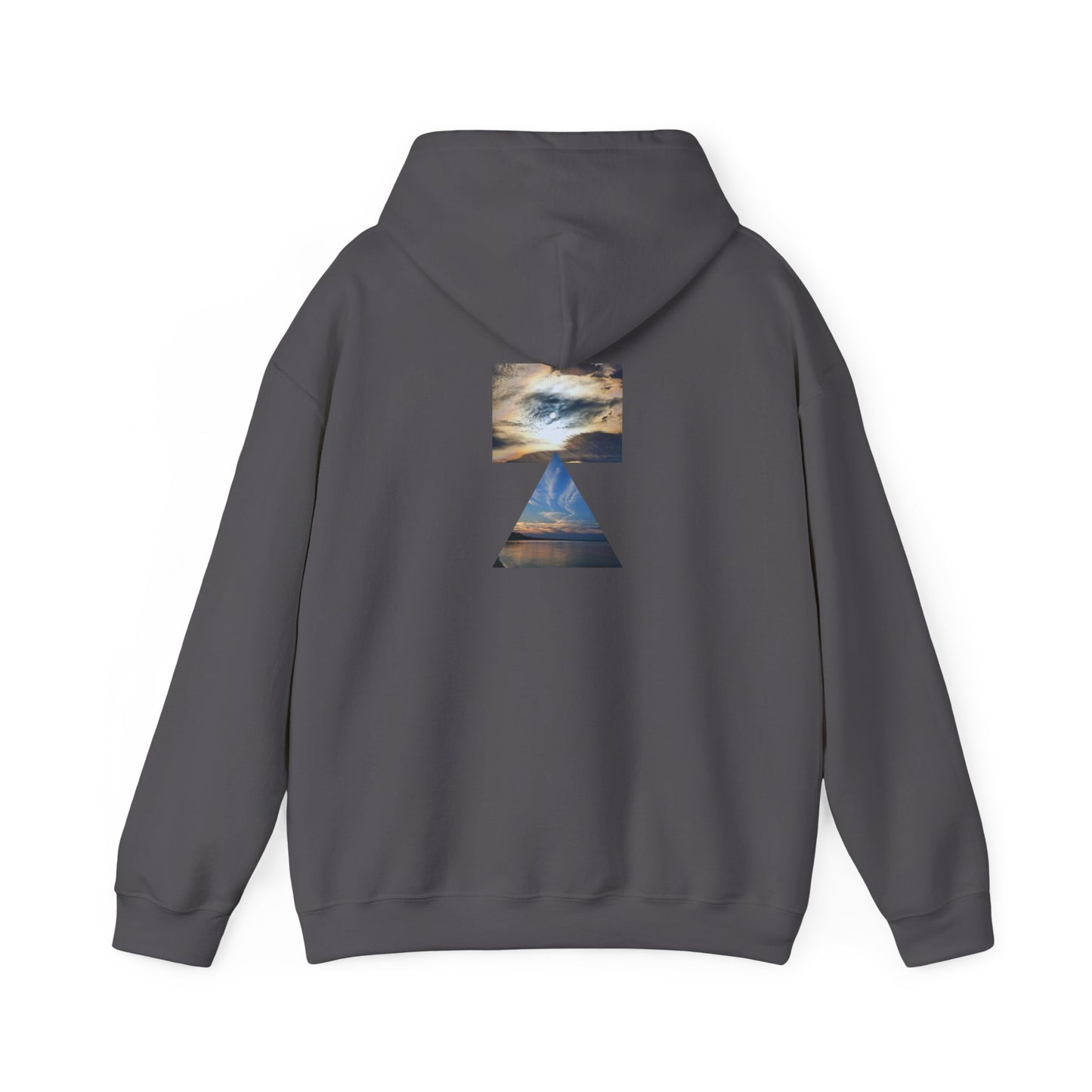 Sky Mugz Sunset Hoodie — Minimal Geometric Beach Photography Pullover