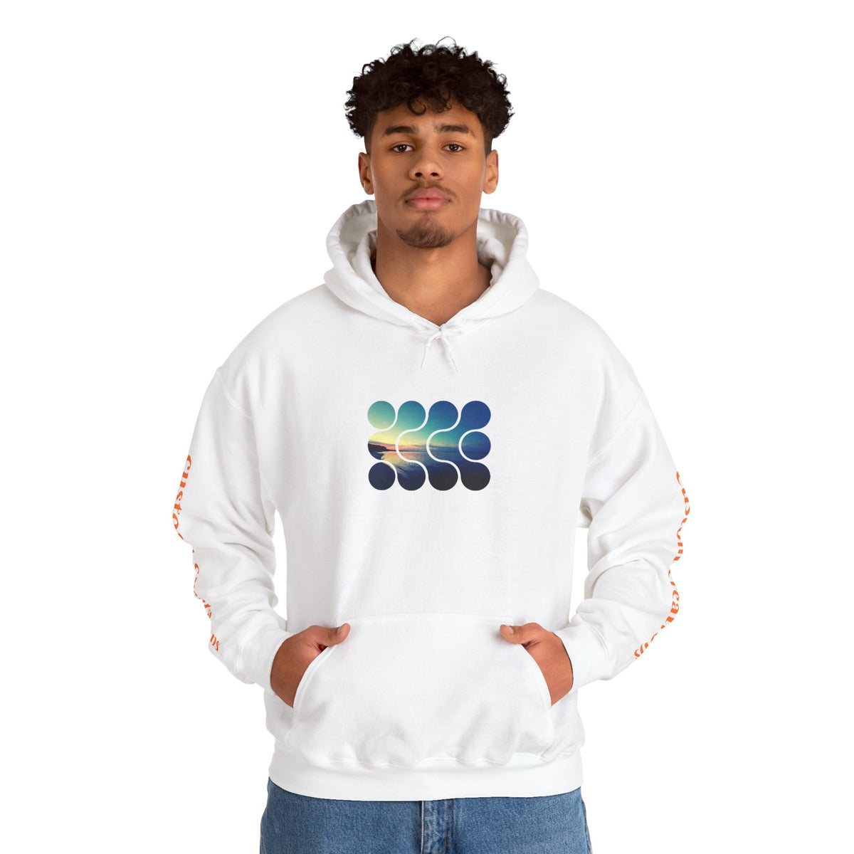 Cool Teal Deep Sea Graphic Hoodie