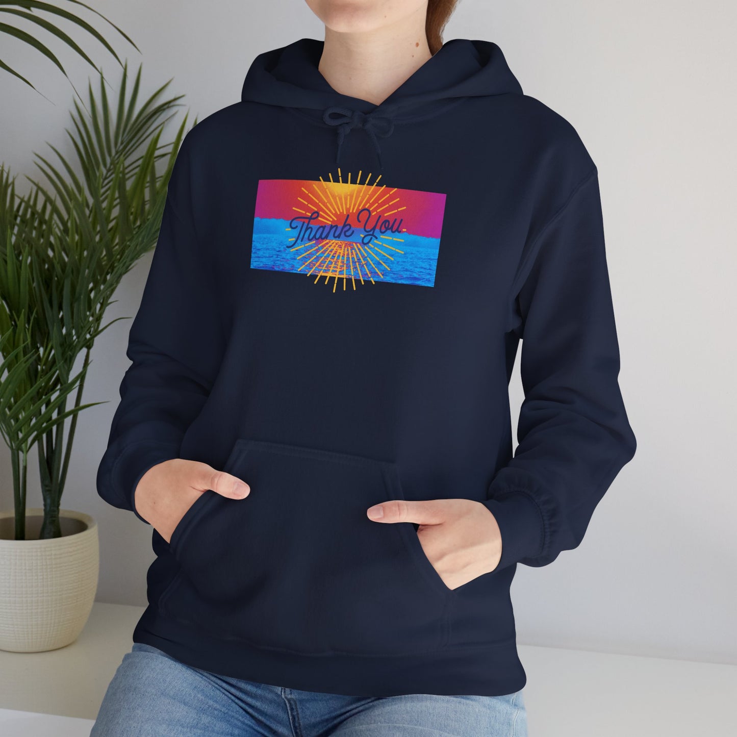 Warm Sunrise Rainbow Graphic Hoodie