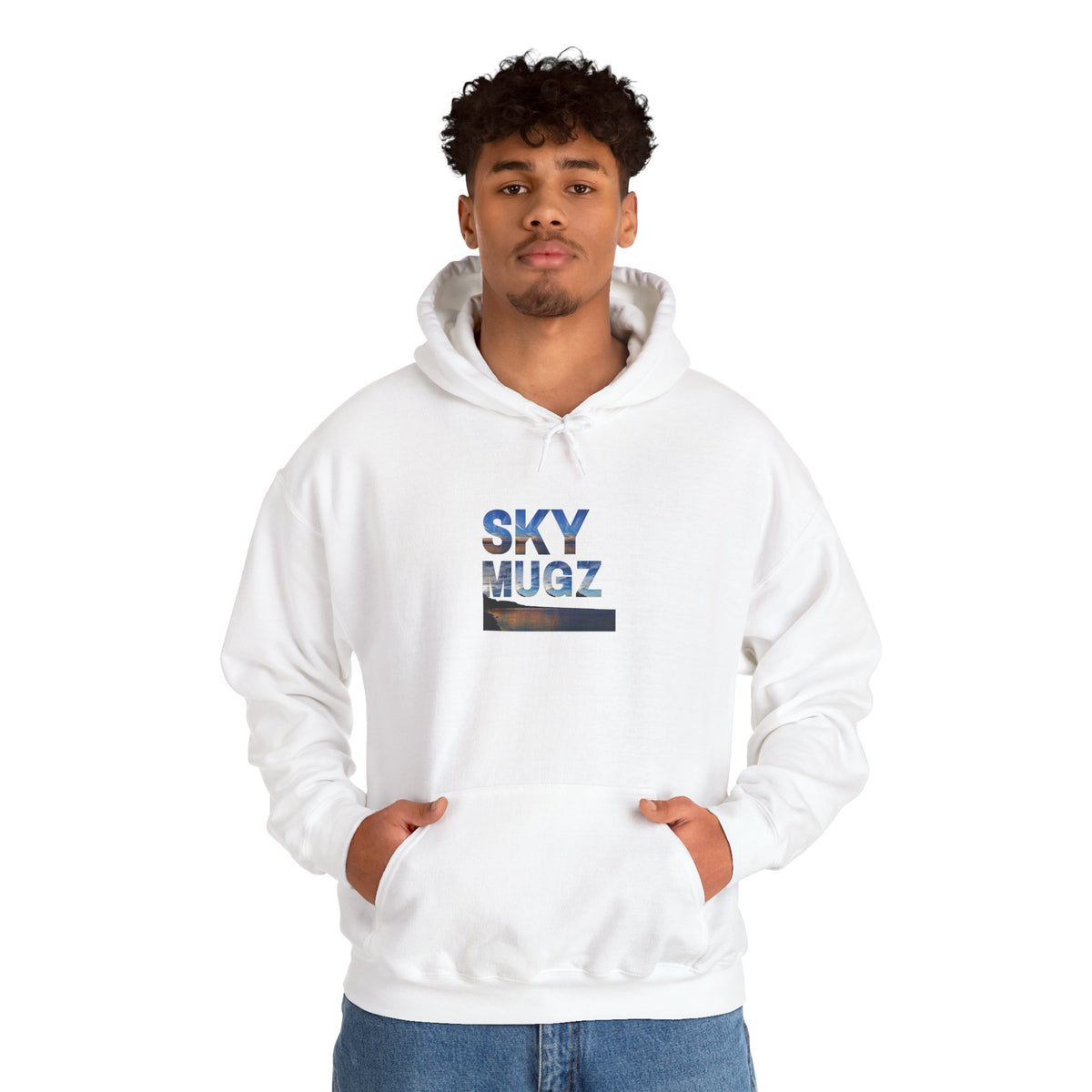 Sunset Horizon Block Letter Graphic Hoodie