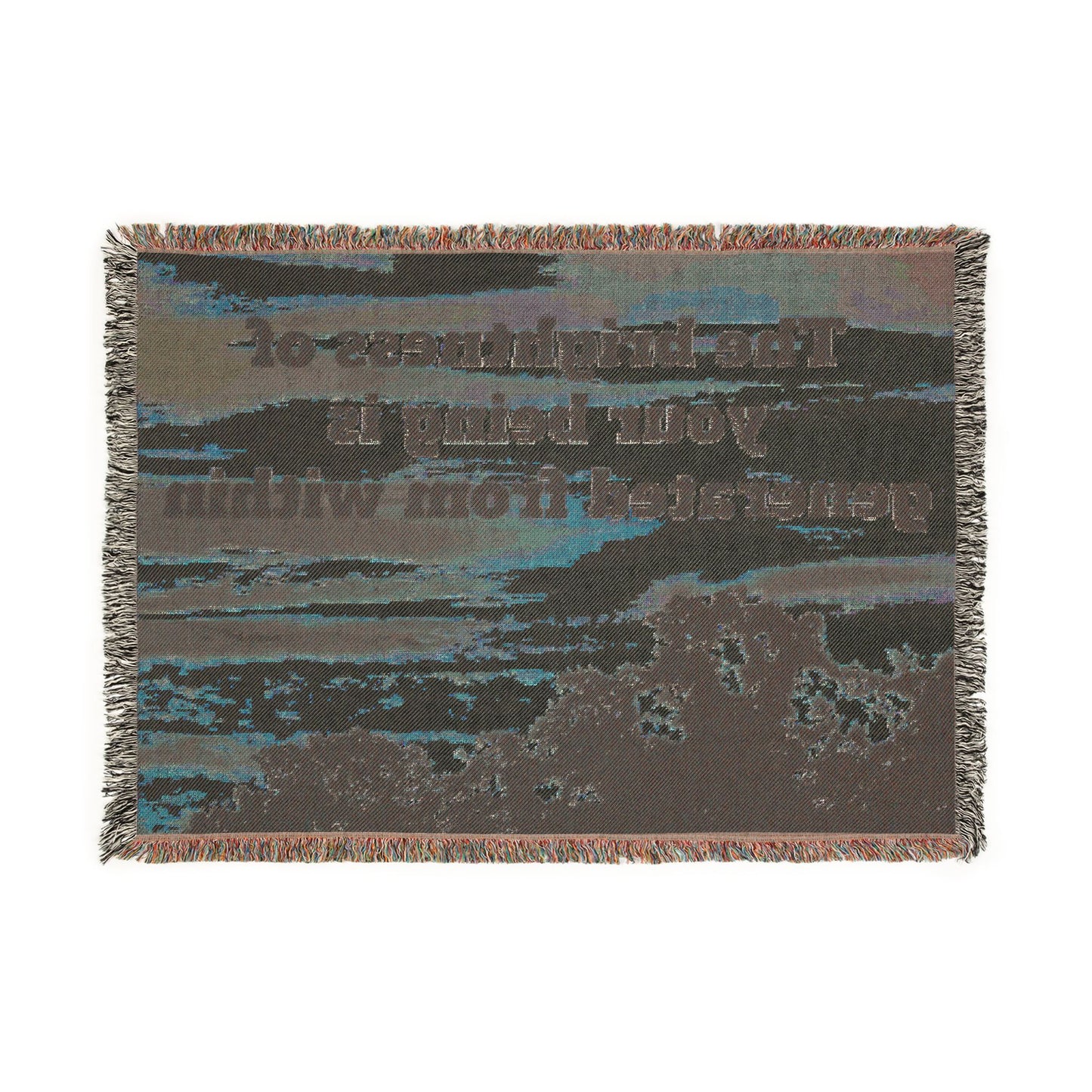 Sunset Message Woven Blanket — "Express Yourself in Print" Cozy Decorative Throw