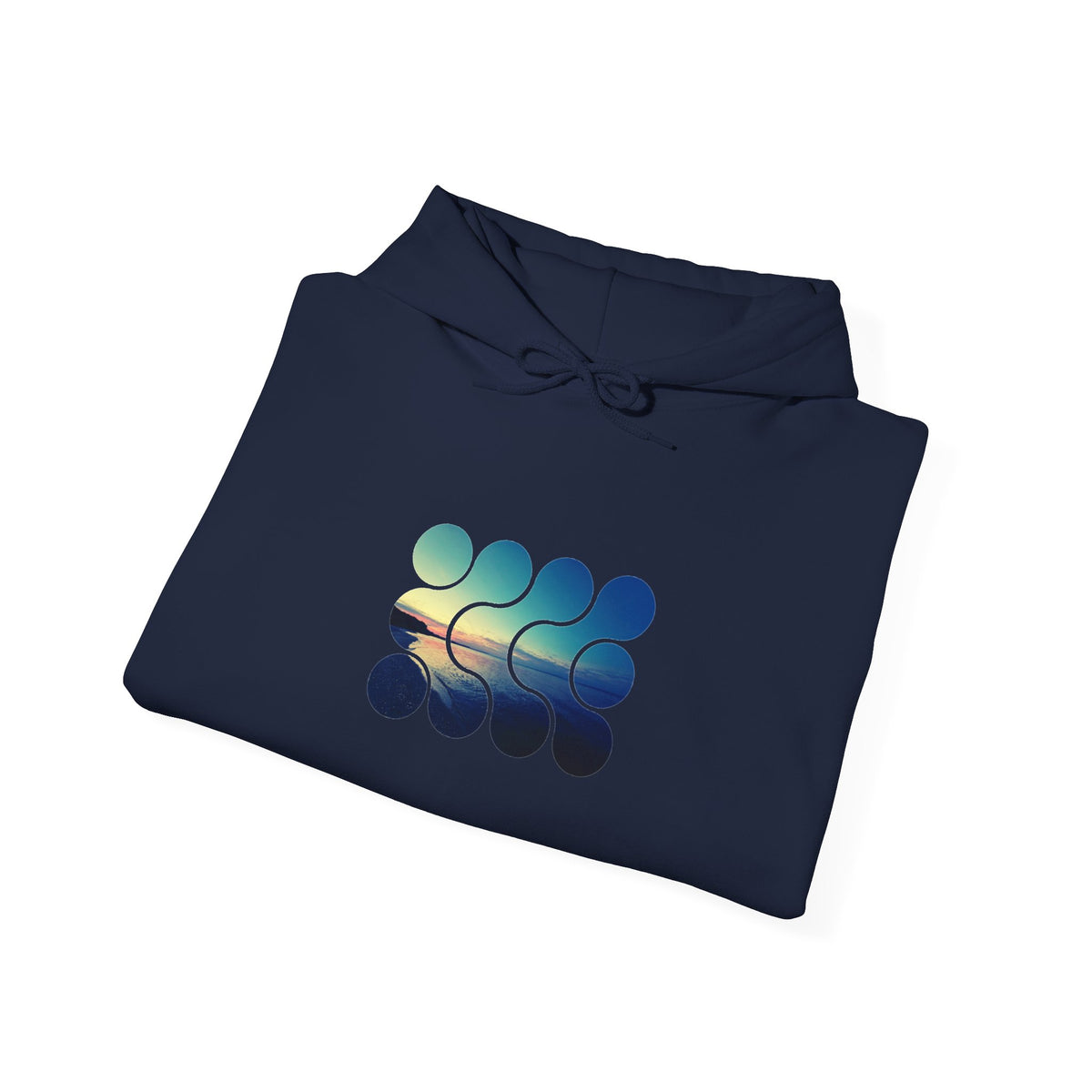 Cool Teal Deep Sea Graphic Hoodie