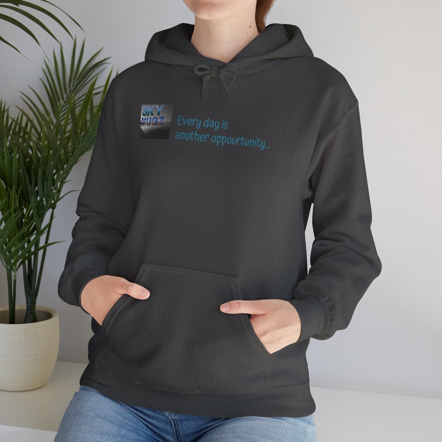 Painterly Sunset Over Water Graphic Hoodie