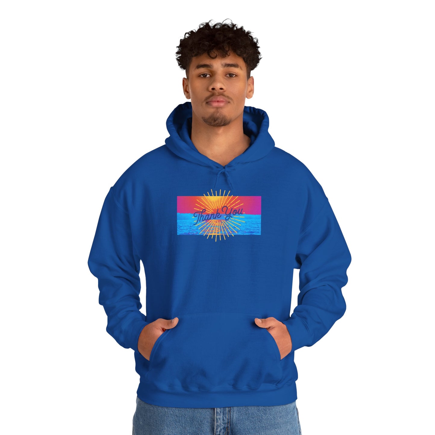 Warm Sunrise Rainbow Graphic Hoodie