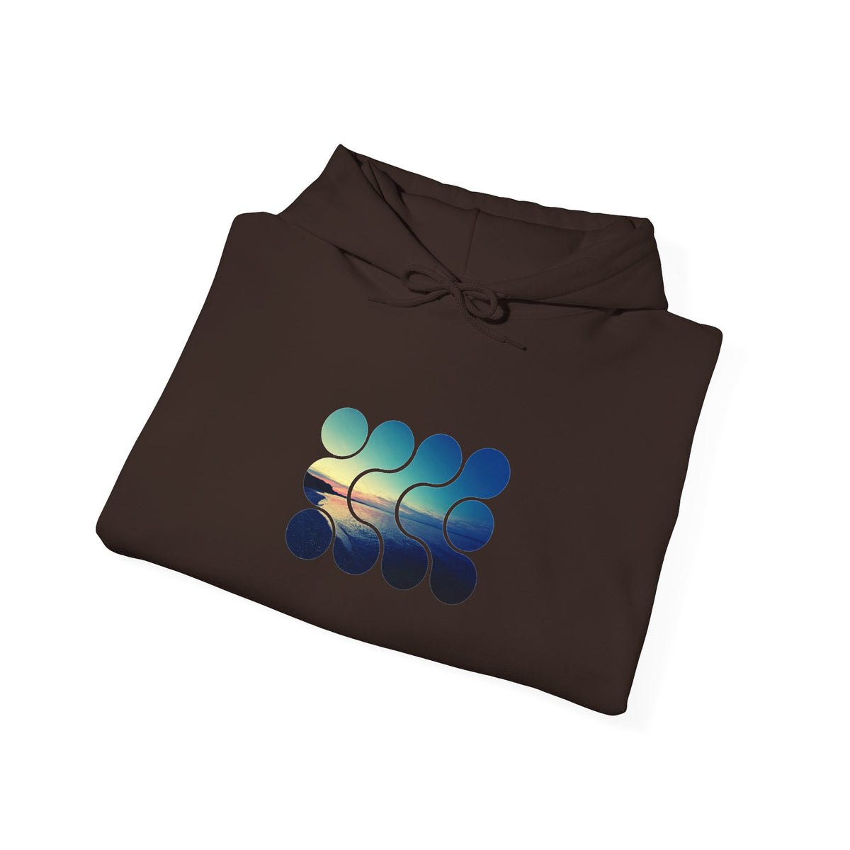 Cool Teal Deep Sea Graphic Hoodie