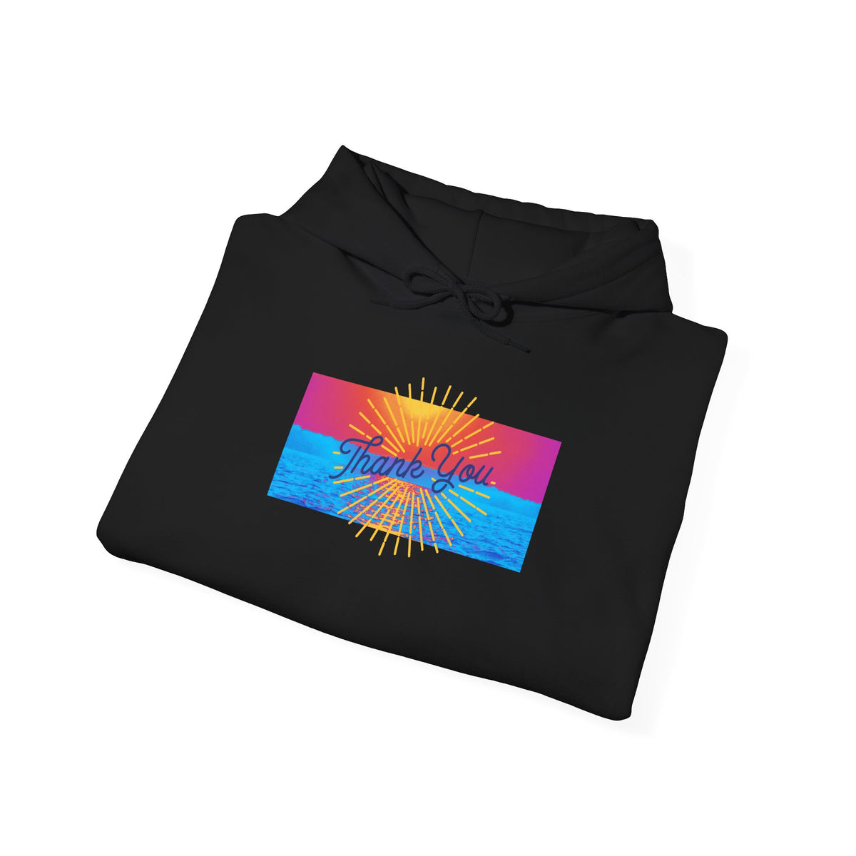 Warm Sunrise Rainbow Graphic Hoodie