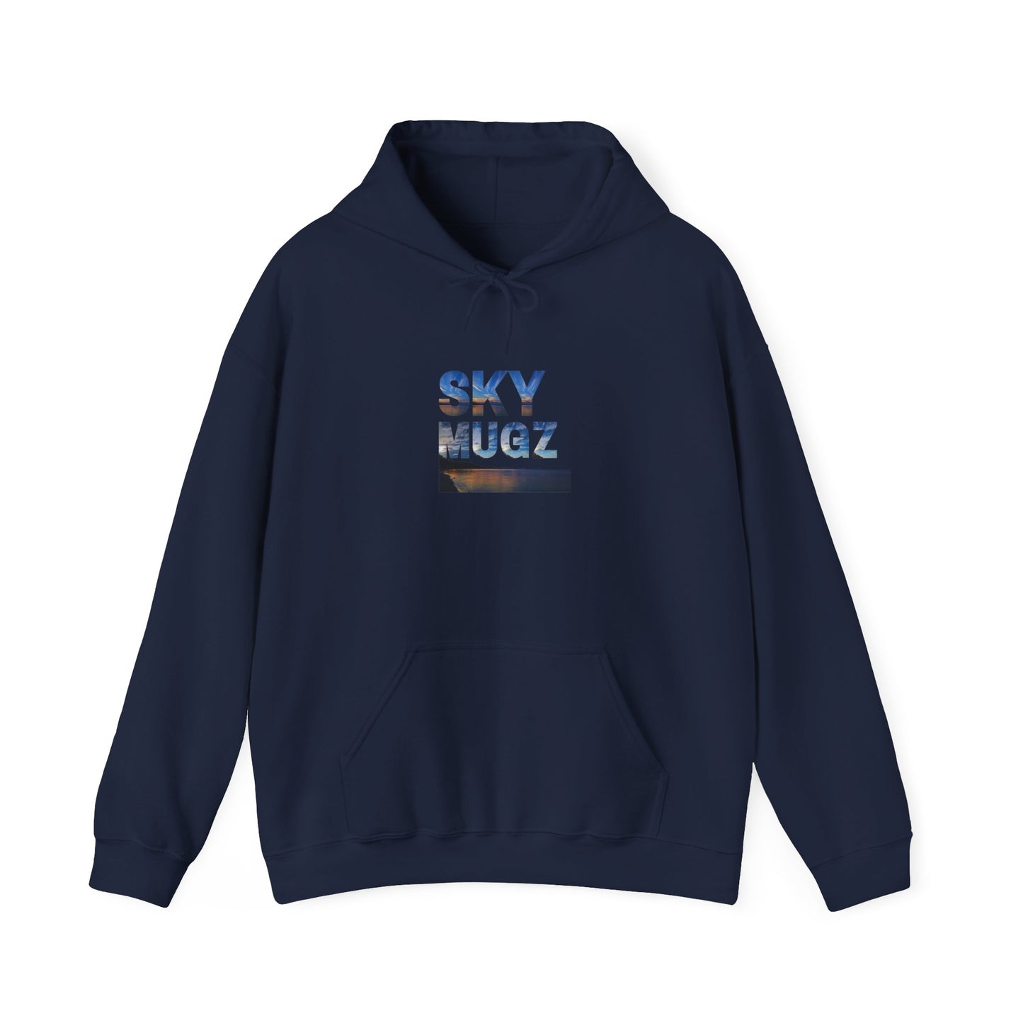 Scenic Lake Swirling Clouds Graphic Hoodie