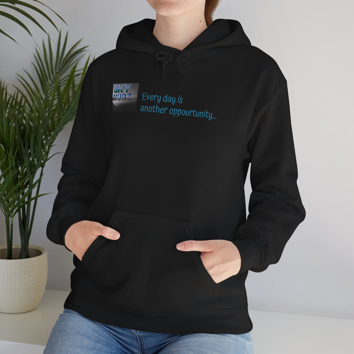 Painterly Sunset Over Water Graphic Hoodie