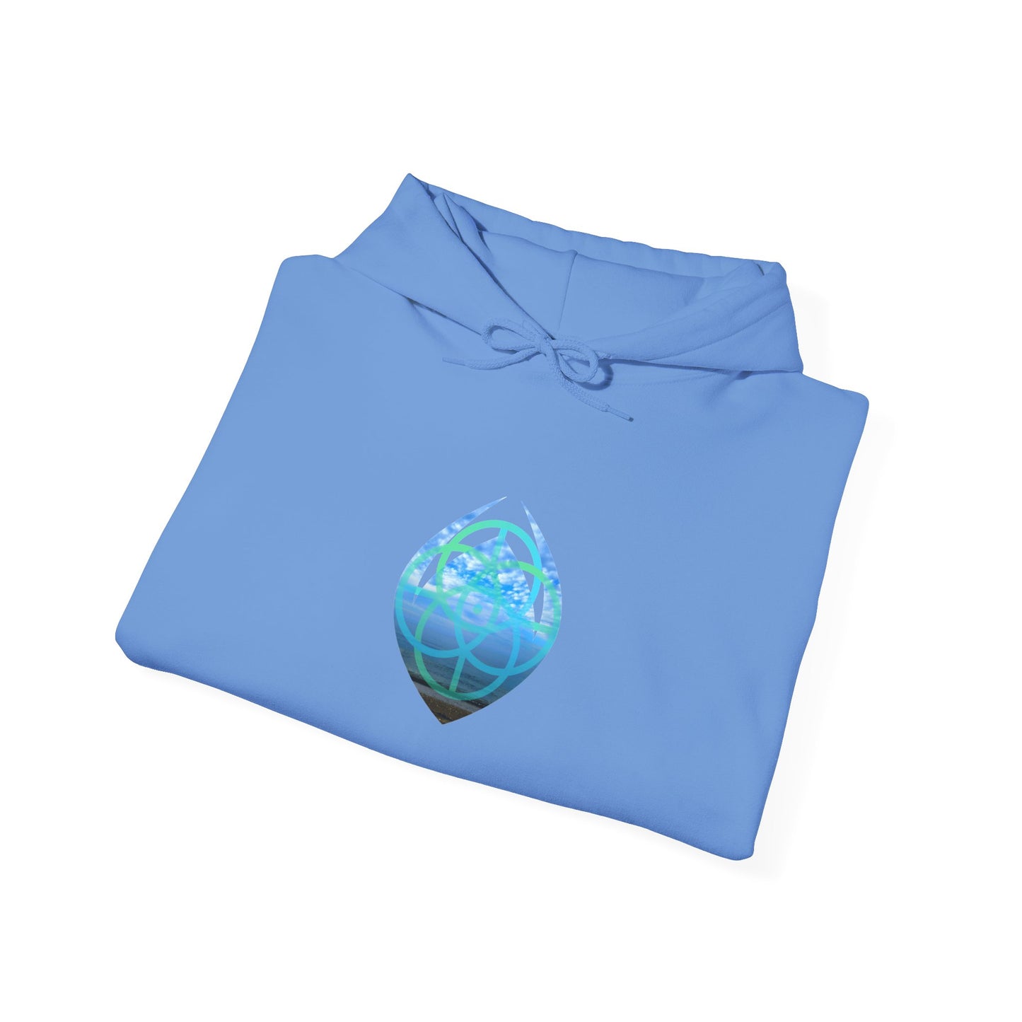 Blue Water Globe Droplet Graphic Hoodie
