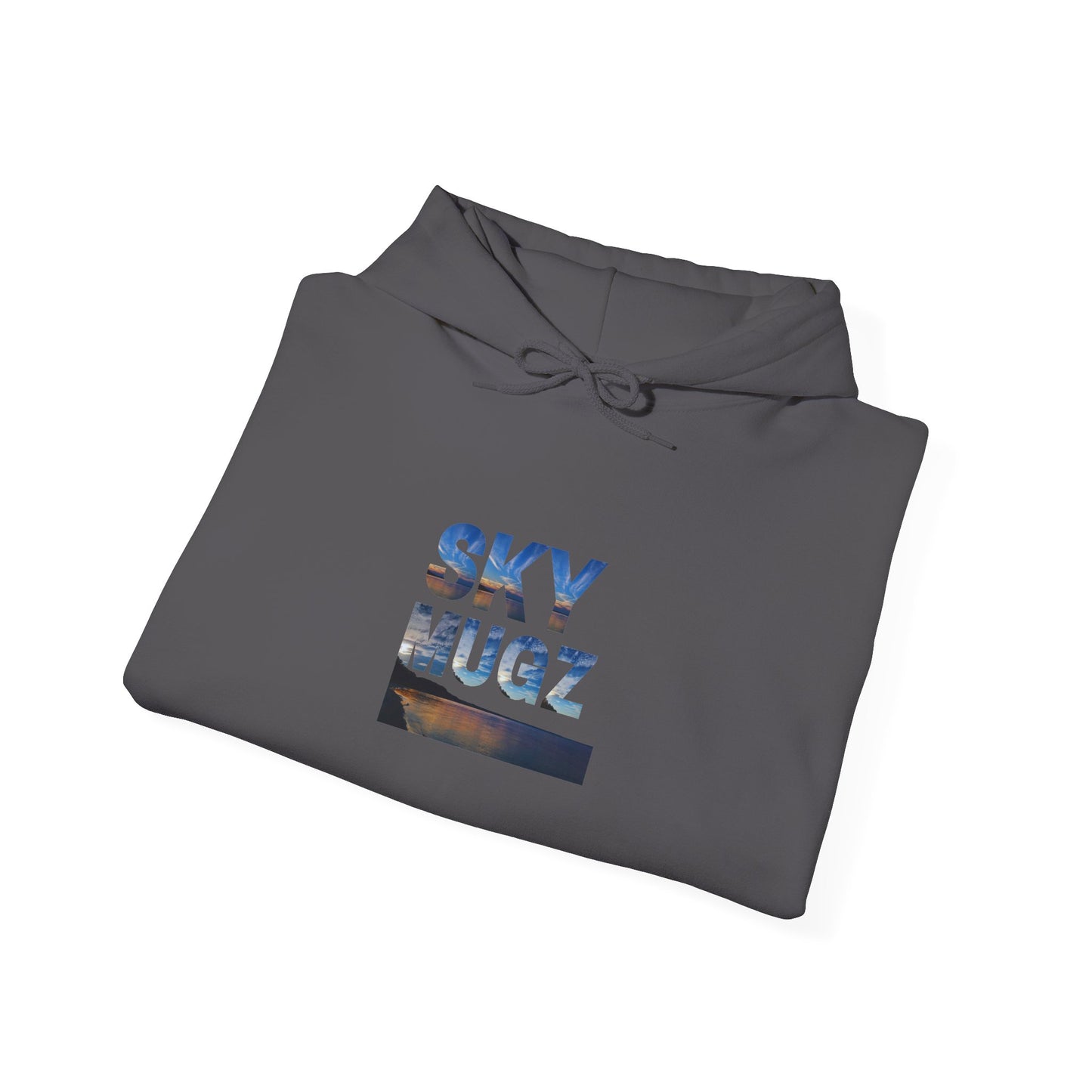 Scenic Lake Swirling Clouds Graphic Hoodie