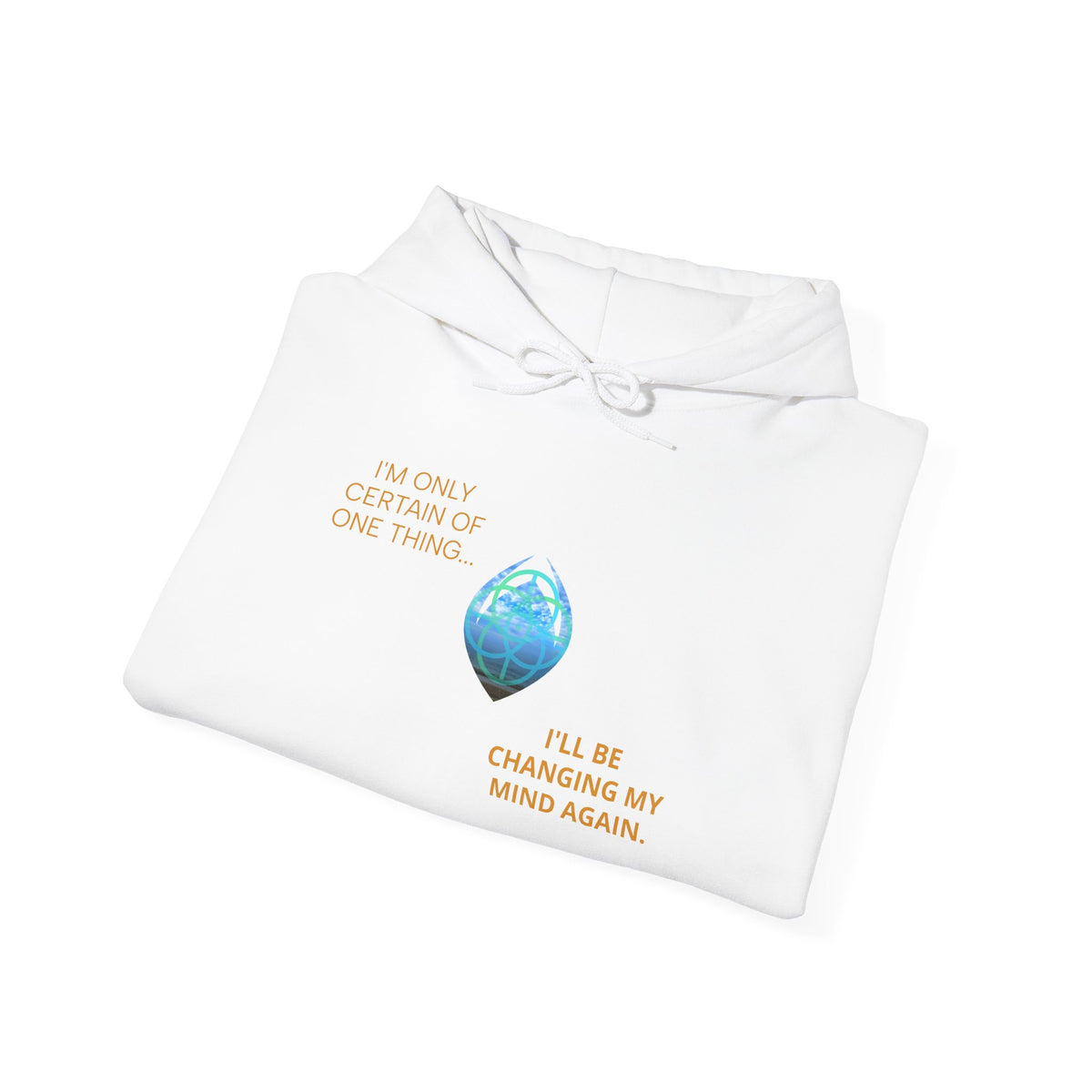 Blue Water Globe Droplet Graphic Hoodie