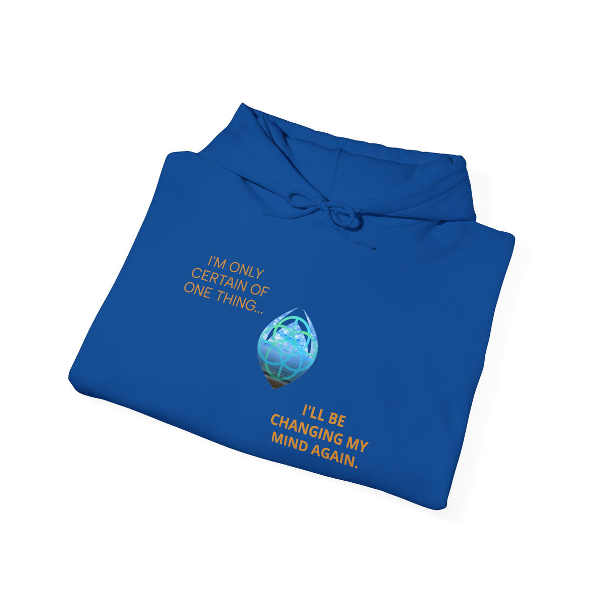 Blue Water Globe Droplet Graphic Hoodie