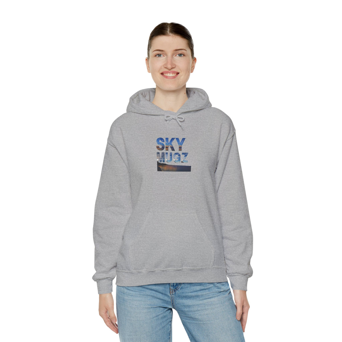 Sunset Horizon Block Letter Graphic Hoodie