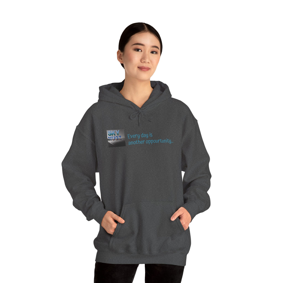 Painterly Sunset Over Water Graphic Hoodie