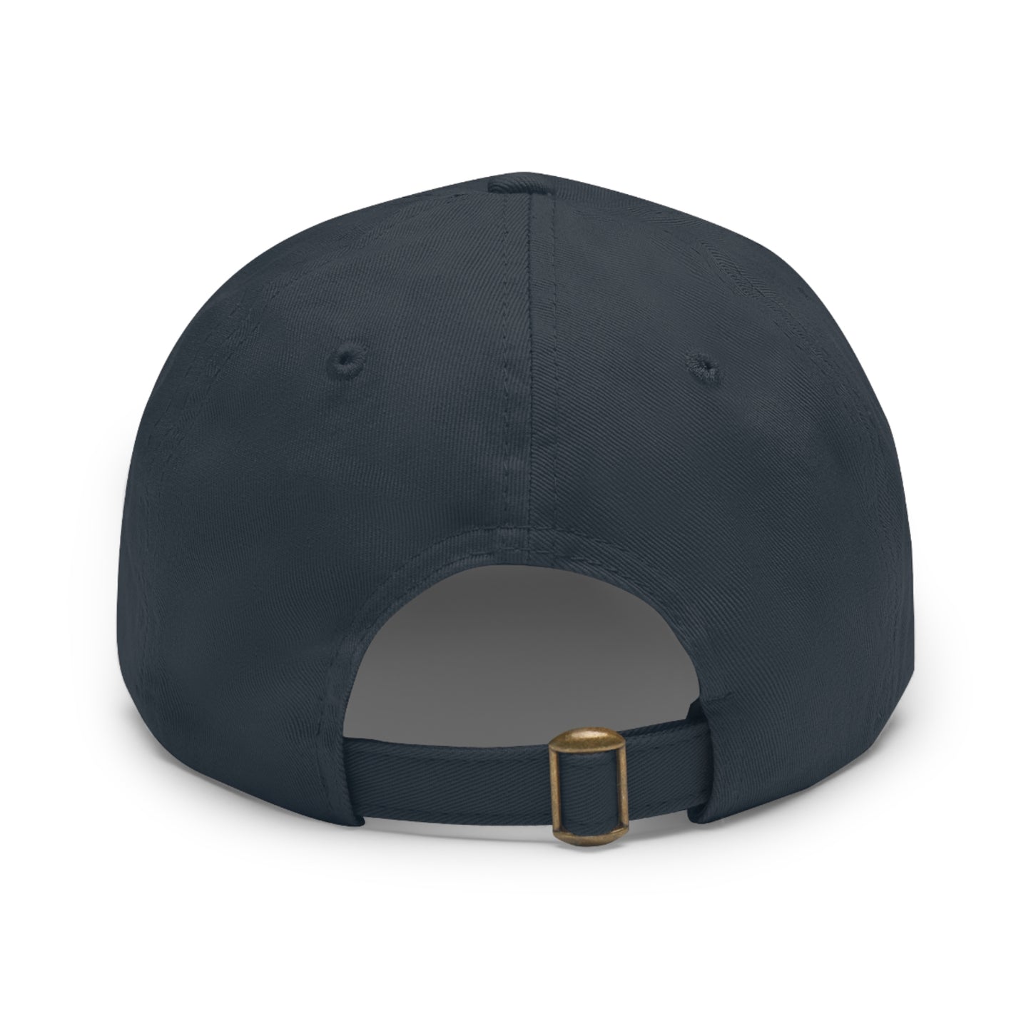 Sunset Ocean Leather Patch Dad Hat — Retro Vaporwave Beach Cap