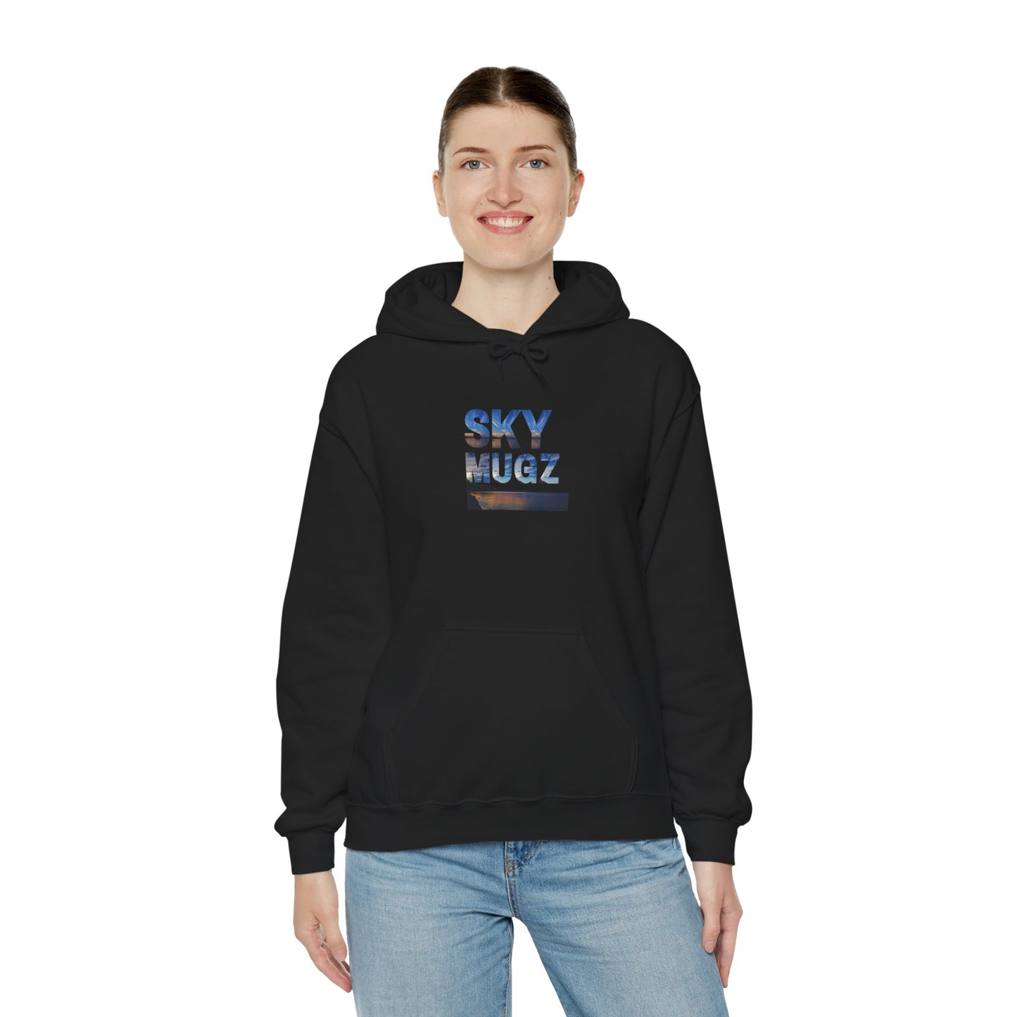 Sunset Horizon Block Letter Graphic Hoodie