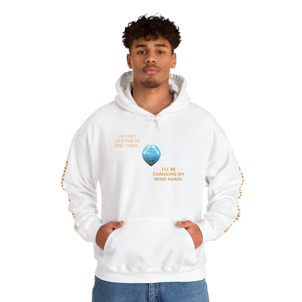 Blue Water Globe Droplet Graphic Hoodie