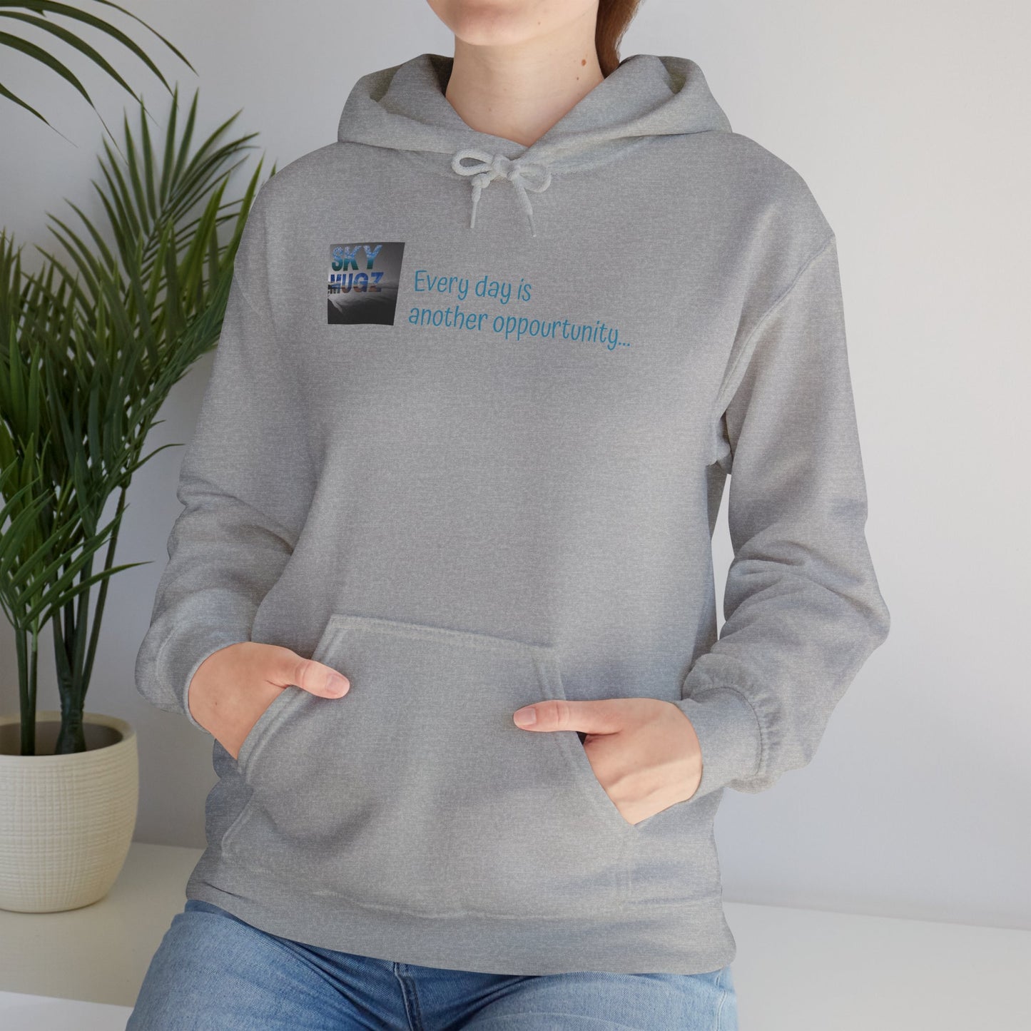 Painterly Sunset Over Water Graphic Hoodie