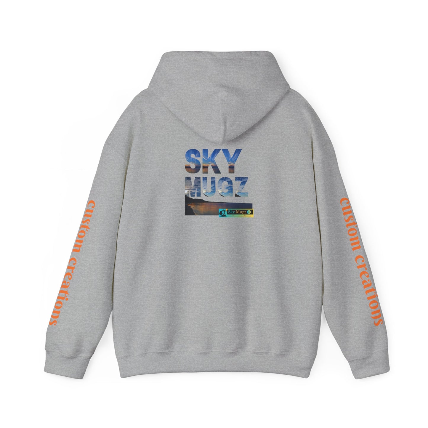 Blue-Green Symmetry Hoodie — Abstract Geometric Sweatshirt