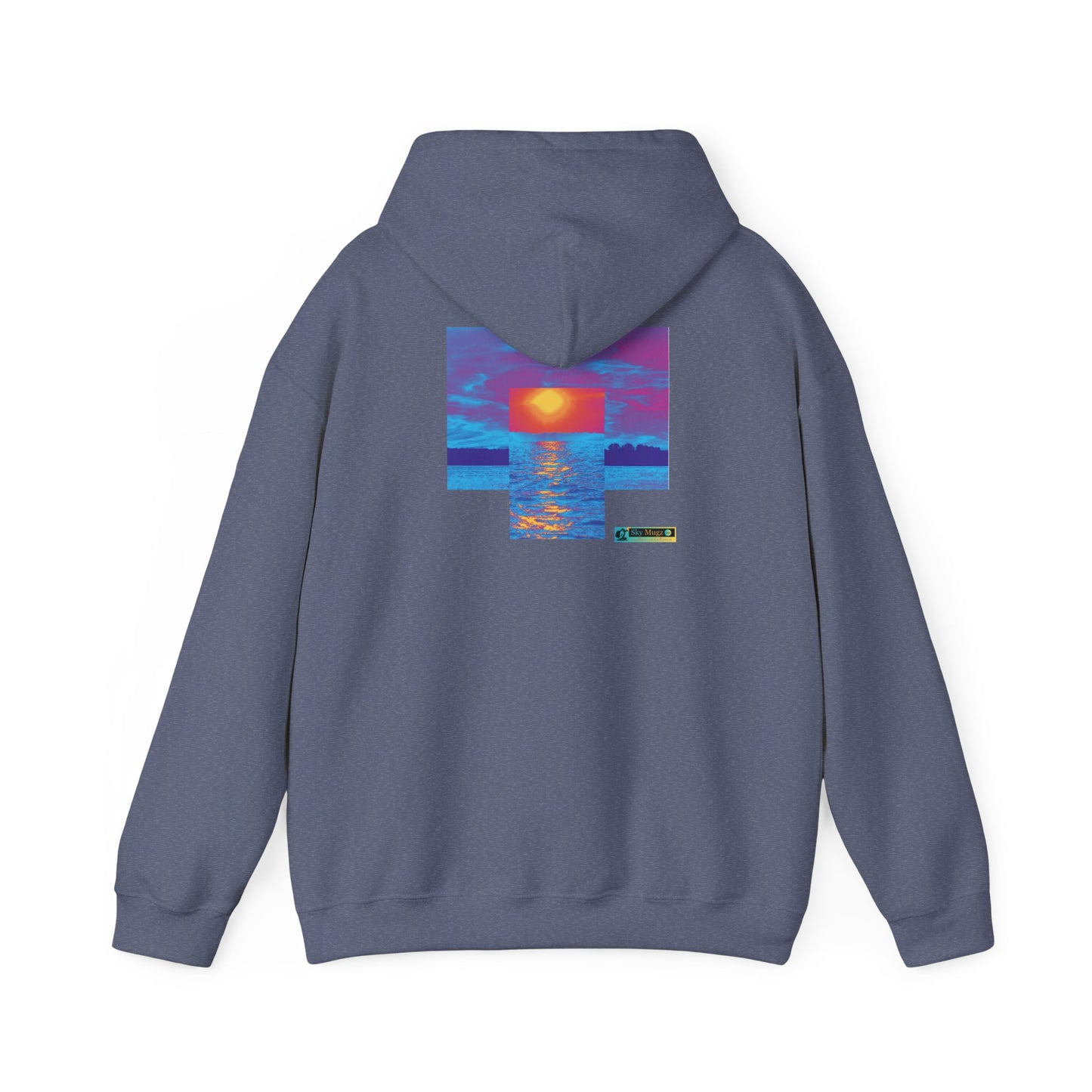 Painterly Sunset Over Water Graphic Hoodie