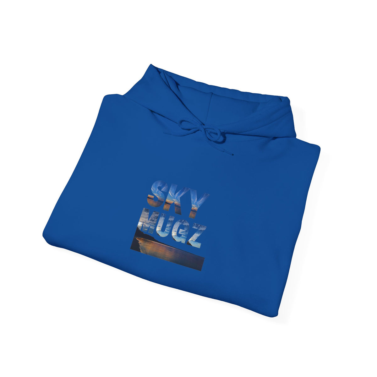 Scenic Lake Swirling Clouds Graphic Hoodie