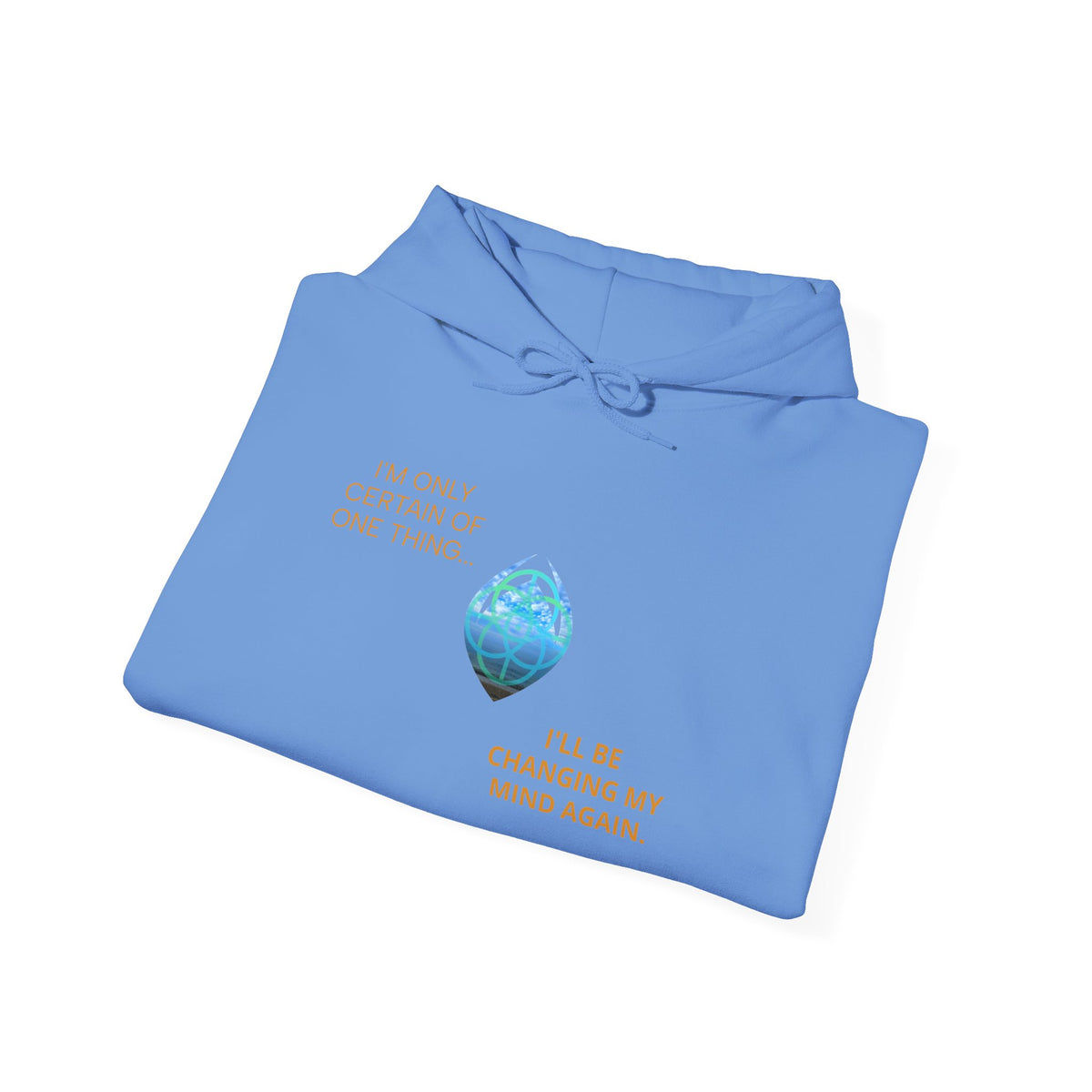Blue Water Globe Droplet Graphic Hoodie