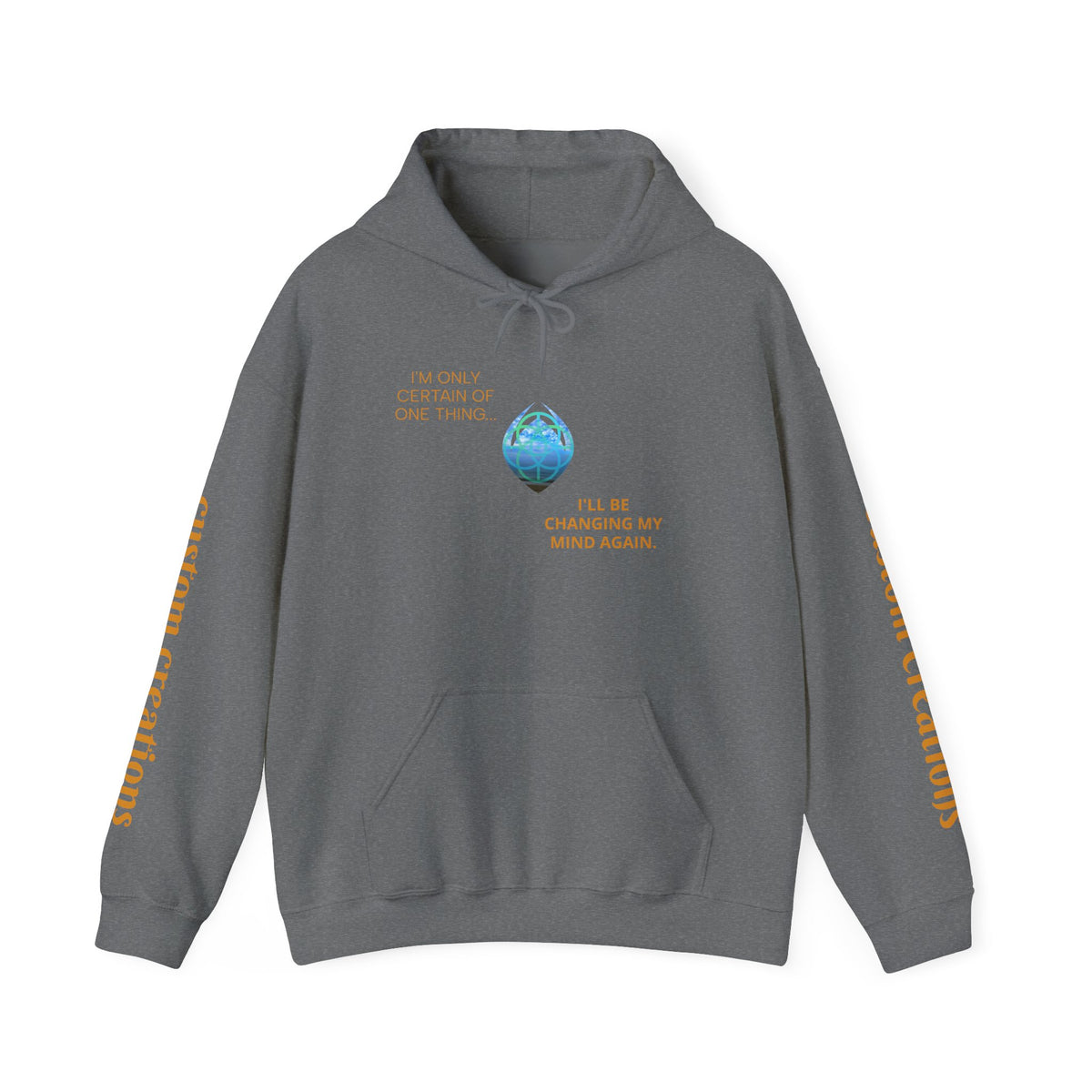 Blue Water Globe Droplet Graphic Hoodie