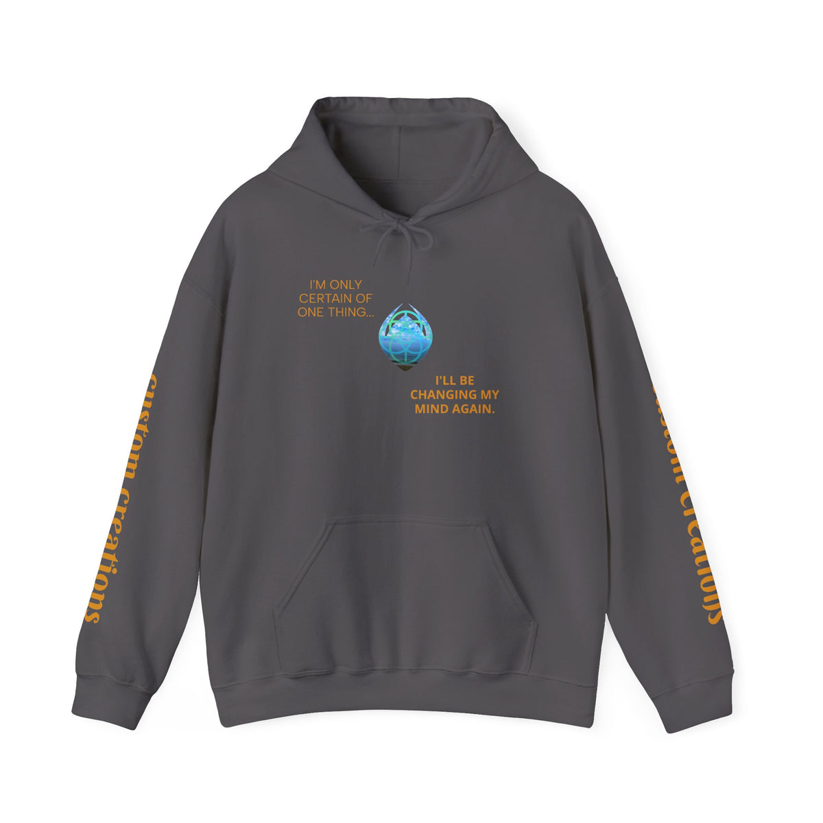 Blue Water Globe Droplet Graphic Hoodie