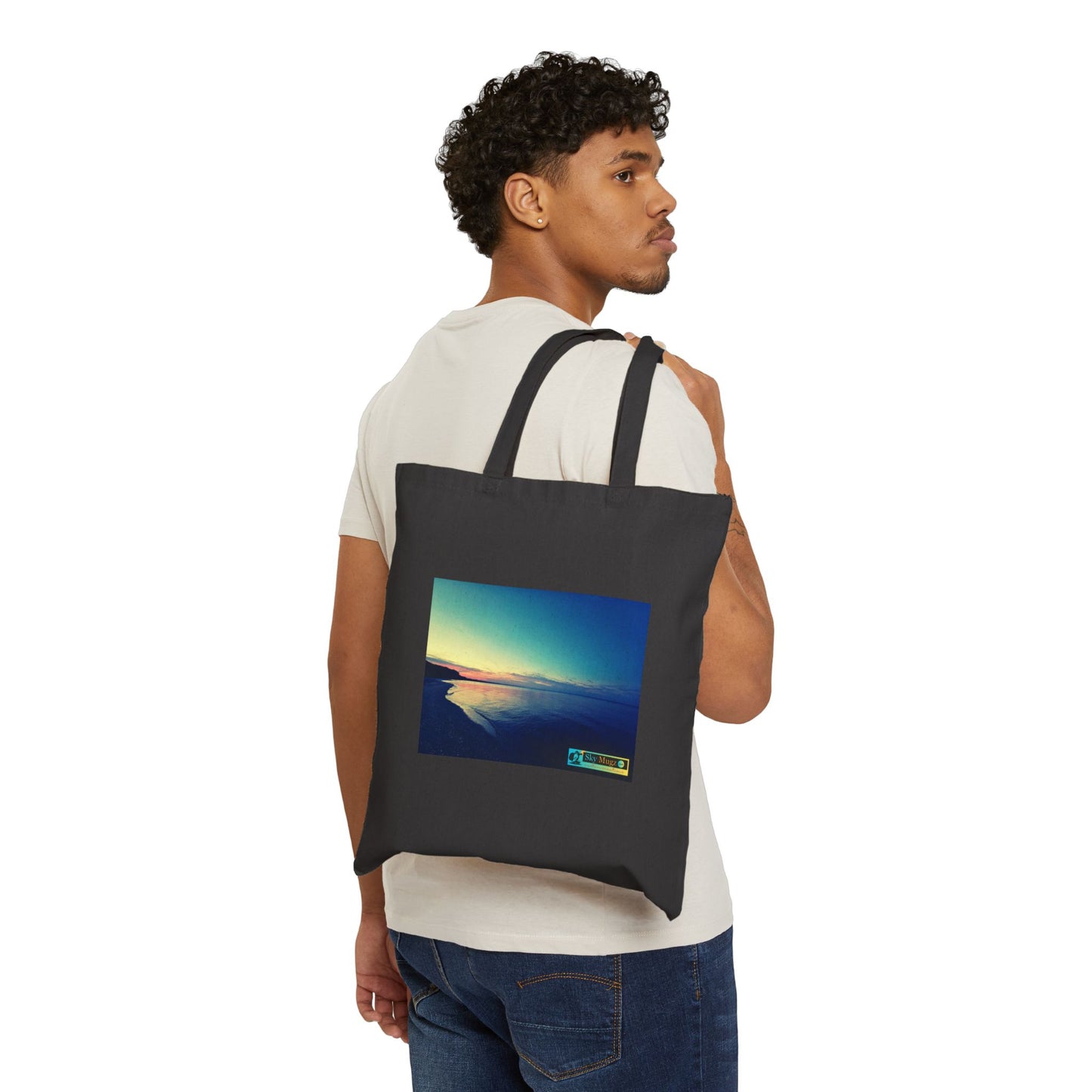 Sunset Sky Canvas Tote — "Sky High" Photo Print Cotton Bag