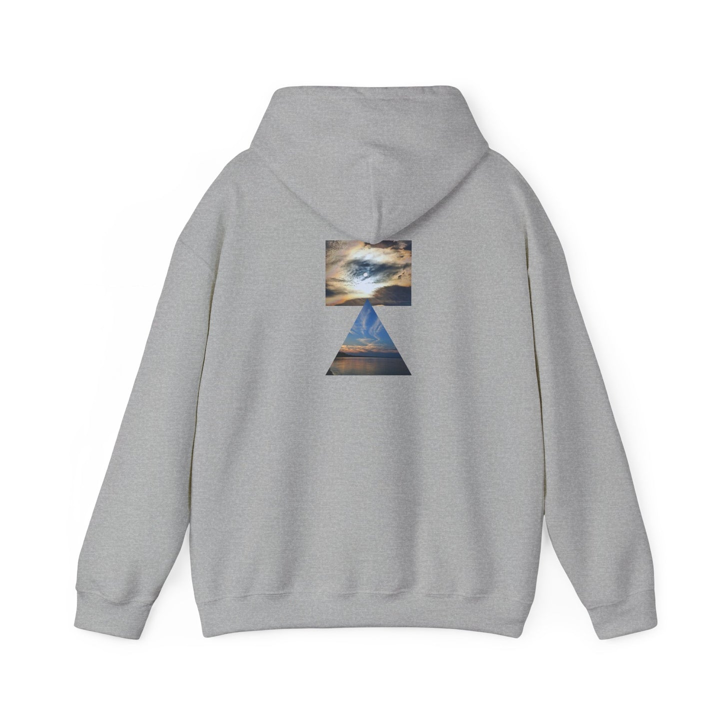 Sky Mugz Sunset Hoodie — Minimal Geometric Beach Photography Pullover
