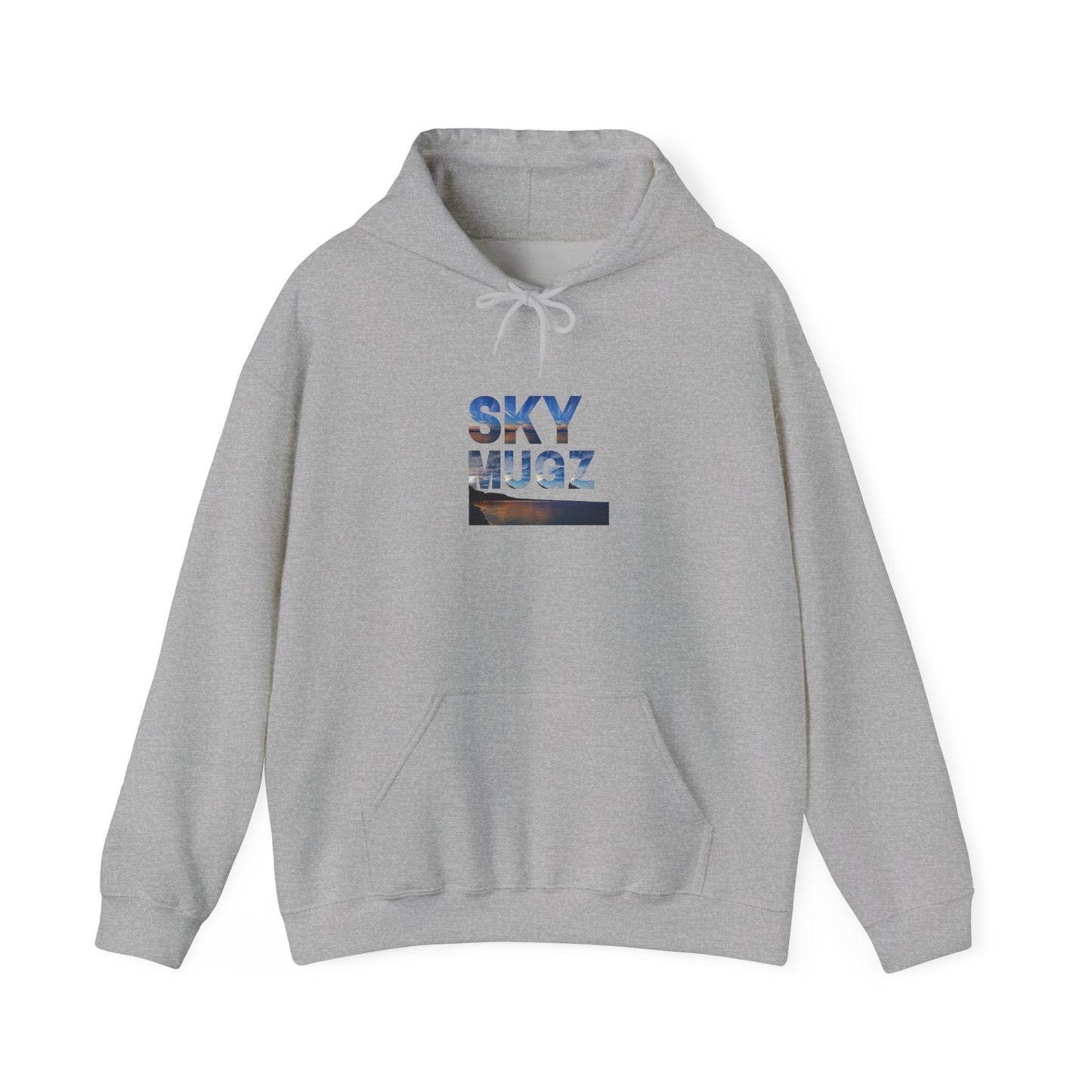 Sky Mugz Photo Hoodie — Scenic Lake & Dramatic Sky Pullover